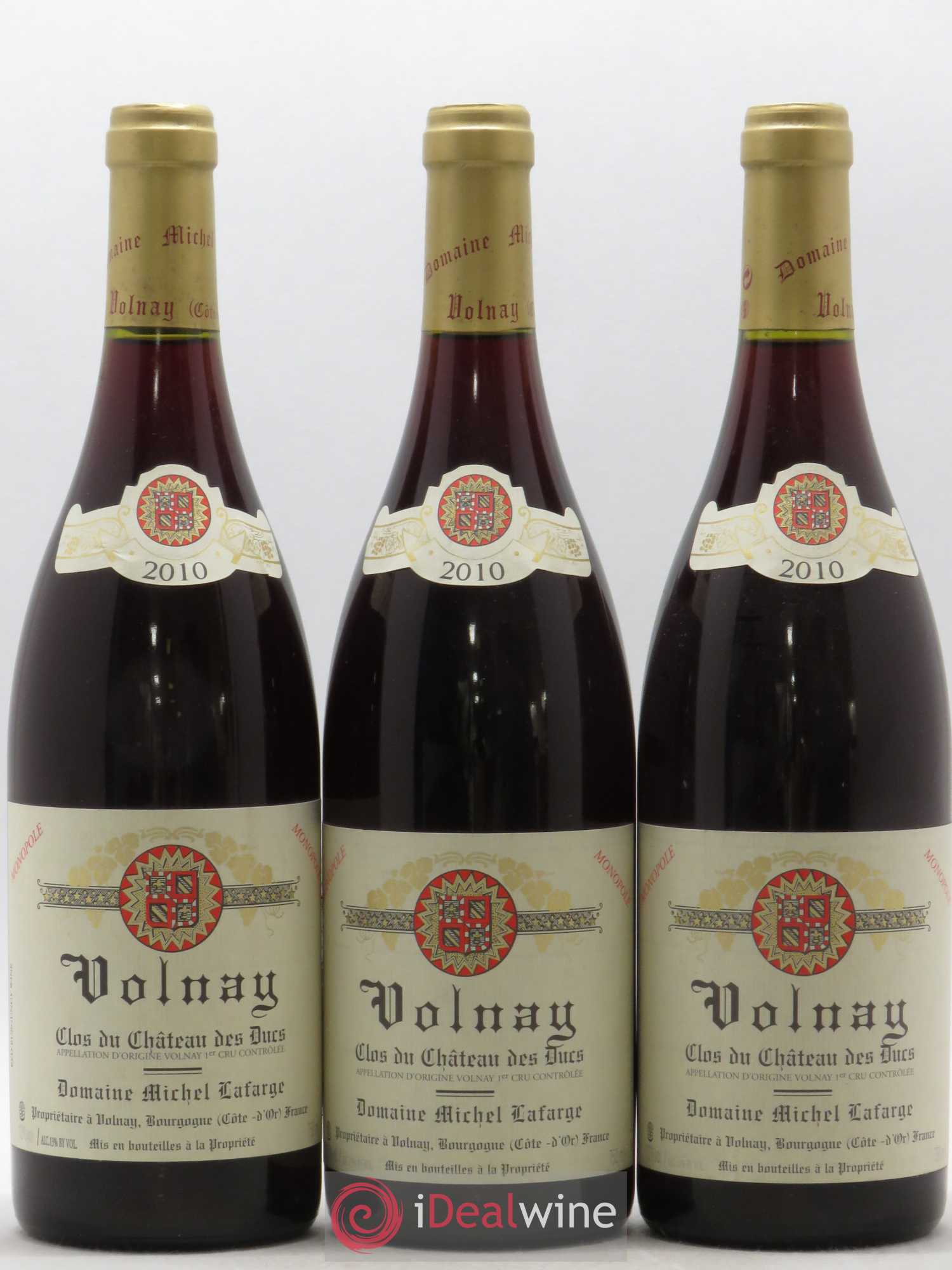 Volnay 1er Cru Clos du Château des Ducs Lafarge (Domaine) 2010 - Lot de 3 bouteilles - 0