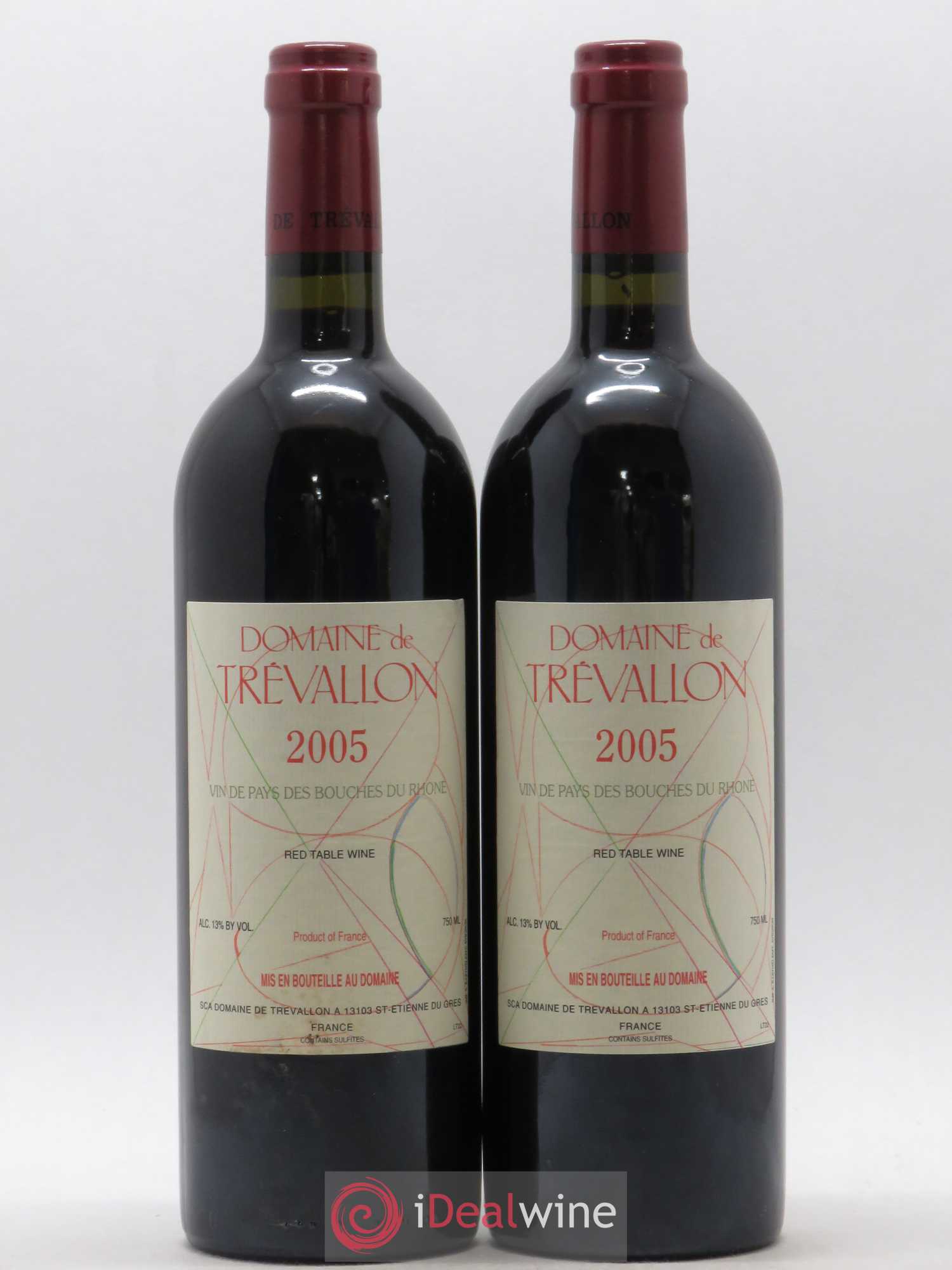 VDP Bouches du Rhône Trévallon (Domaine de) Eloi Dürrbach 2005 - Lotto di 2 bottiglie - 0
