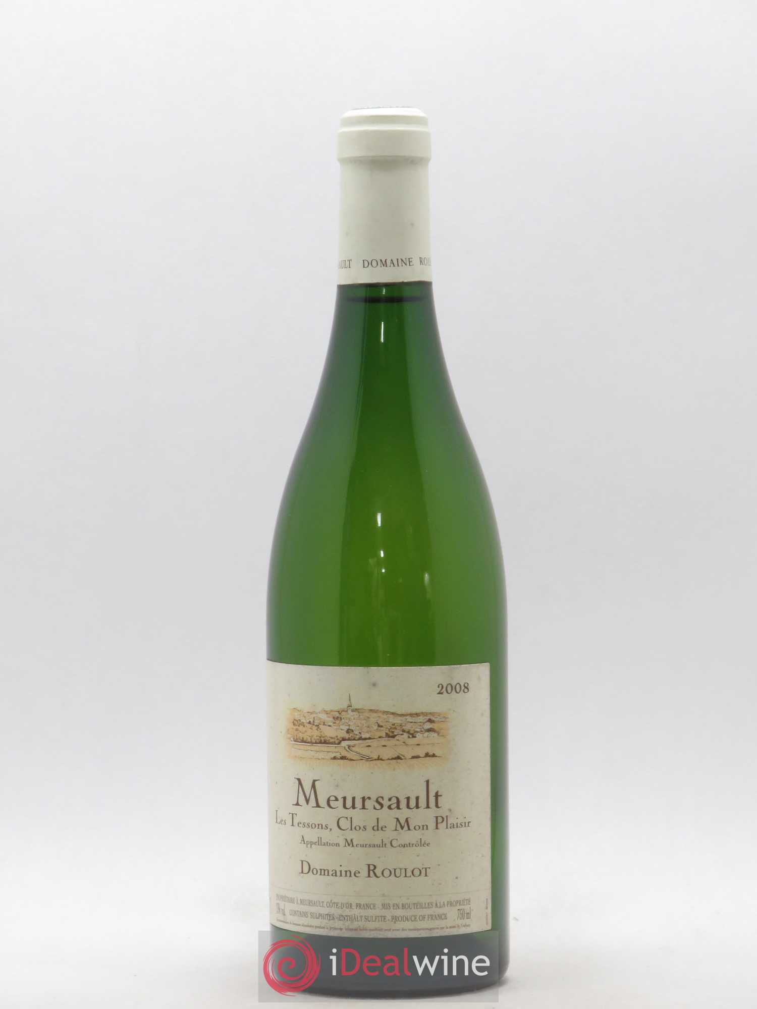 Meursault Les Tessons Clos de Mon plaisir Roulot (Domaine) 2008 - Lot de 1 bouteille - 0