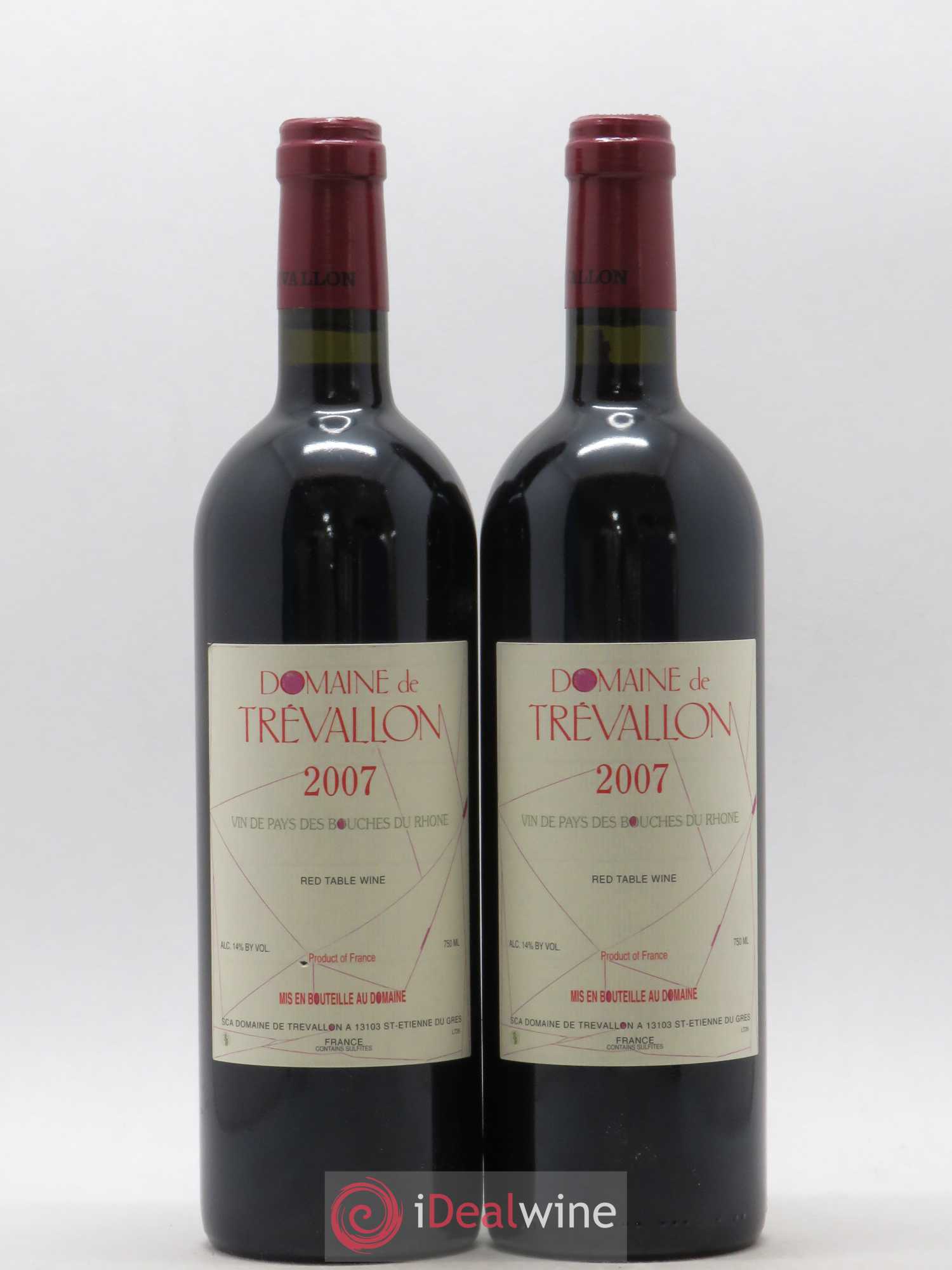 Coteaux d'Aix-en-Provence Trévallon (Domaine de) Eloi Dürrbach 2007 - Lot de 2 bouteilles - 0