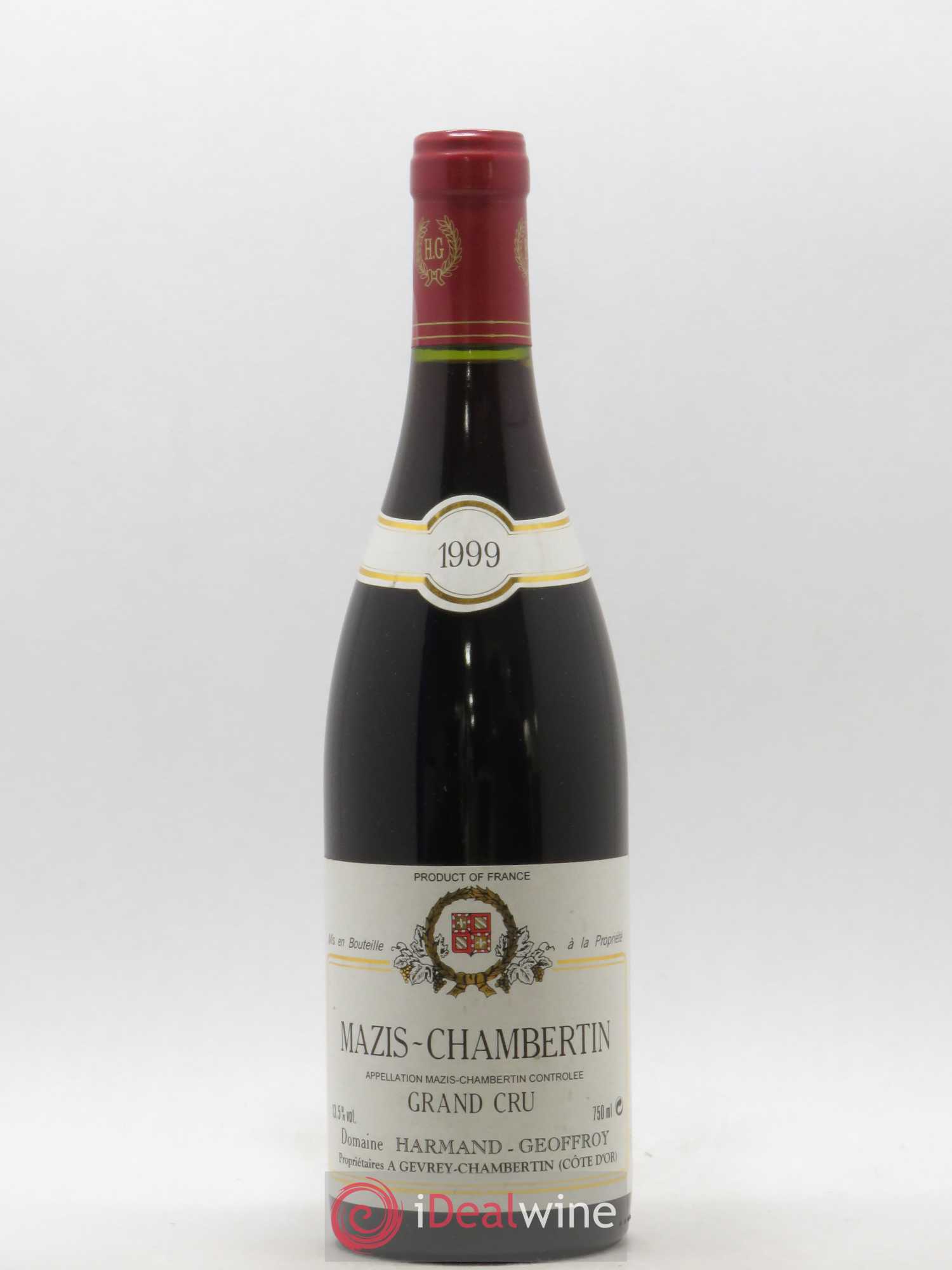 Mazis-Chambertin Grand Cru Harmand-Geoffroy (Domaine) 1999 - Lot de 1 bouteille - 0