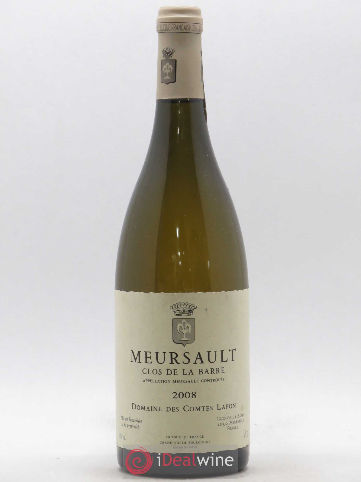 Meursault Clos de la Barre Comtes Lafon (Domaine des) 2008 - Lot de 1 bouteille - 0