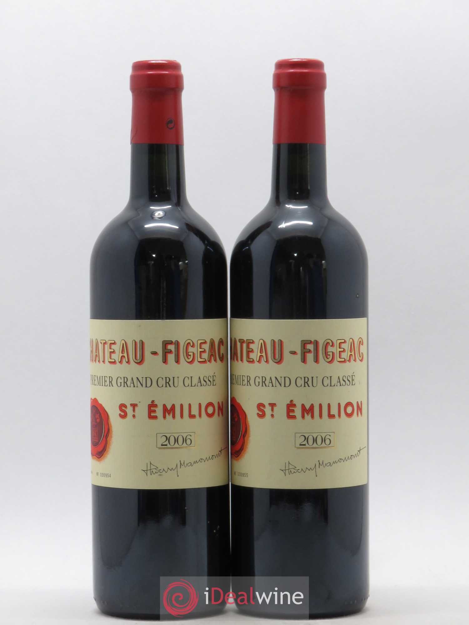 Château Figeac 1er Grand Cru Classé A 2006 - Lot de 2 bouteilles - 0