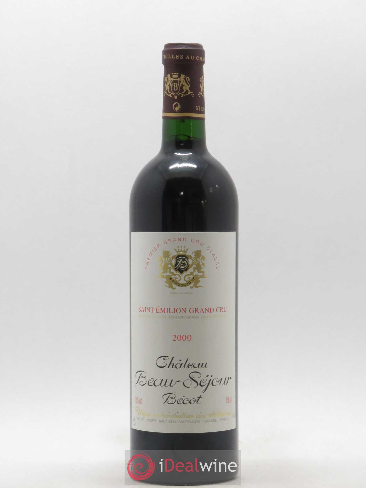 Château Beau-Séjour Bécot 1er Grand Cru Classé B 2000 - Lot de 1 bouteille - 0