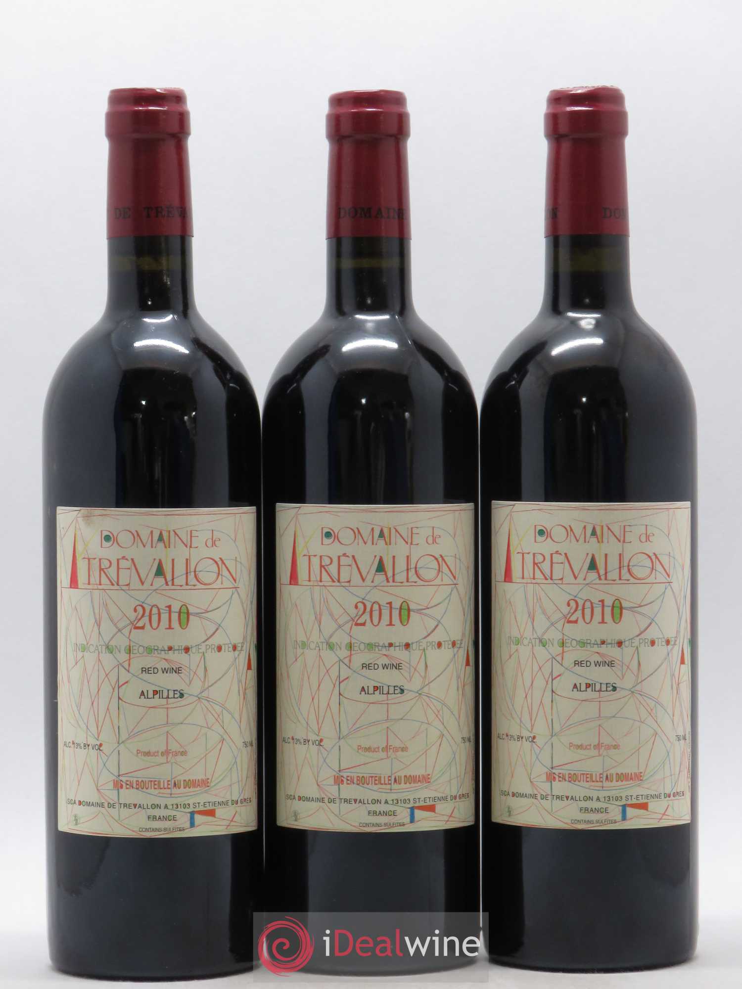 Alpilles Trévallon (Domaine de) Eloi Dürrbach 2010 - Lot de 3 bouteilles - 0