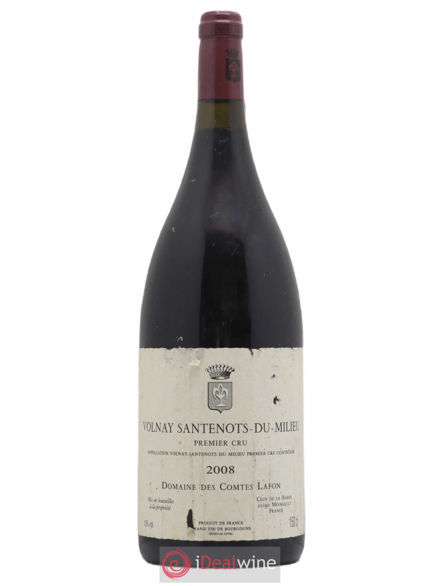 Volnay 1er Cru Santenots du Milieu Comtes Lafon (Domaine des) 2008 - Lot de 1 magnum - 0