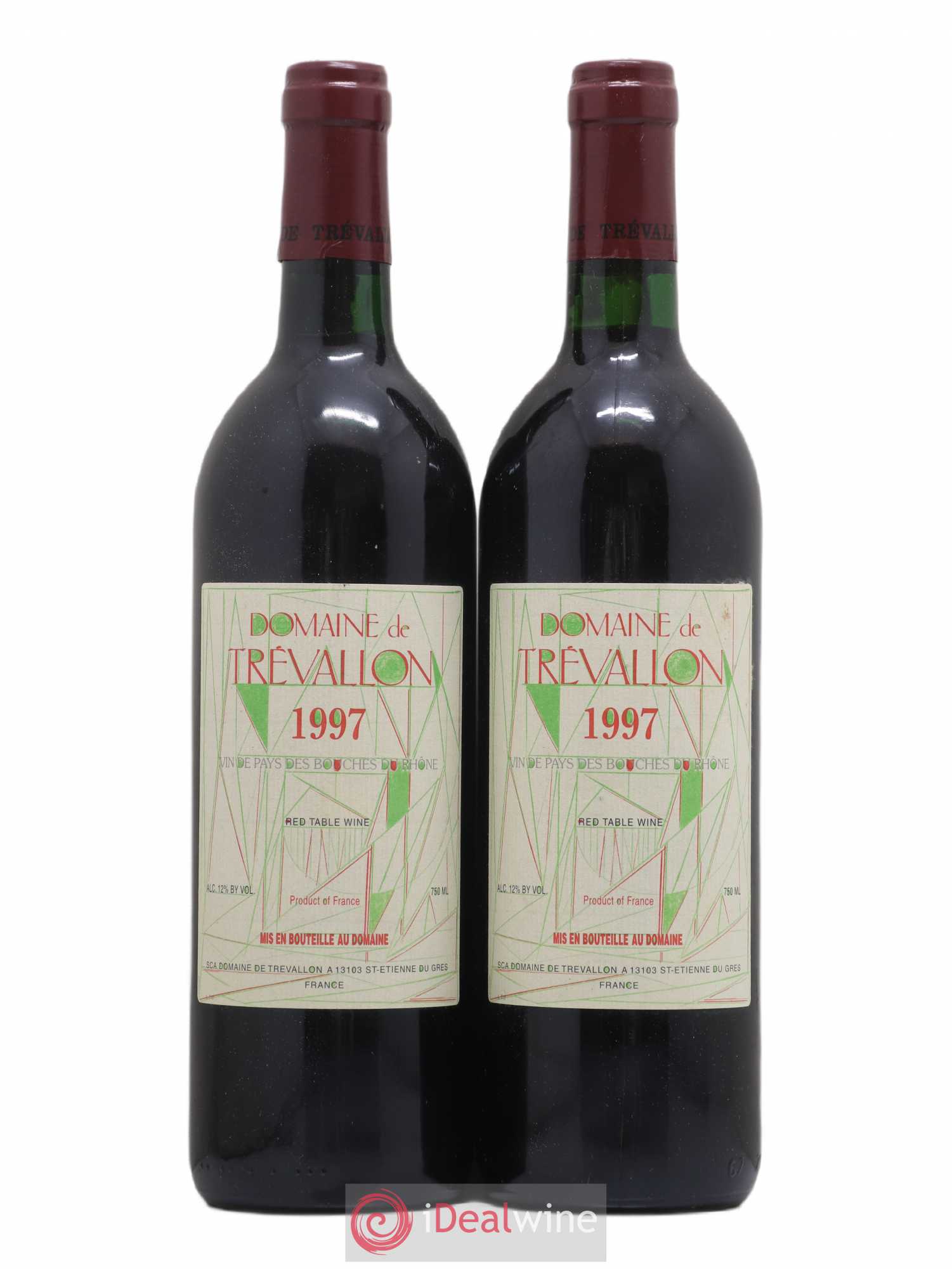 VDP Bouches du Rhône Trévallon (Domaine de) Eloi Dürrbach 1997 - Lot de 2 bouteilles - 0