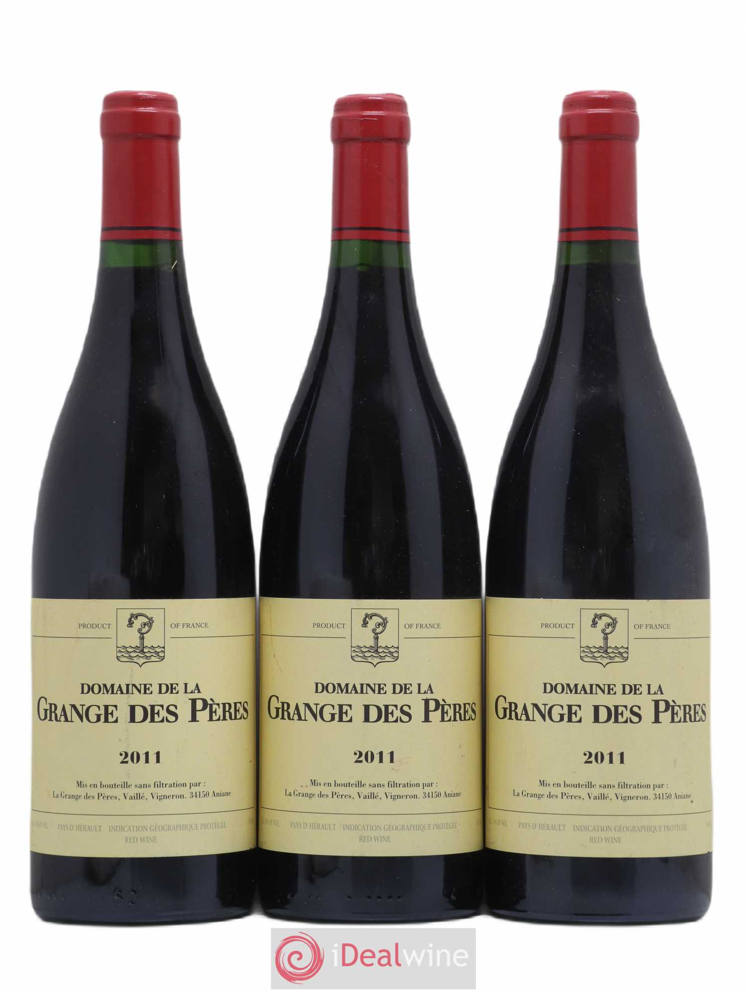 Pays d'Hérault Grange des Pères Laurent Vaillé 2011 - Lot de 3 bouteilles - 0