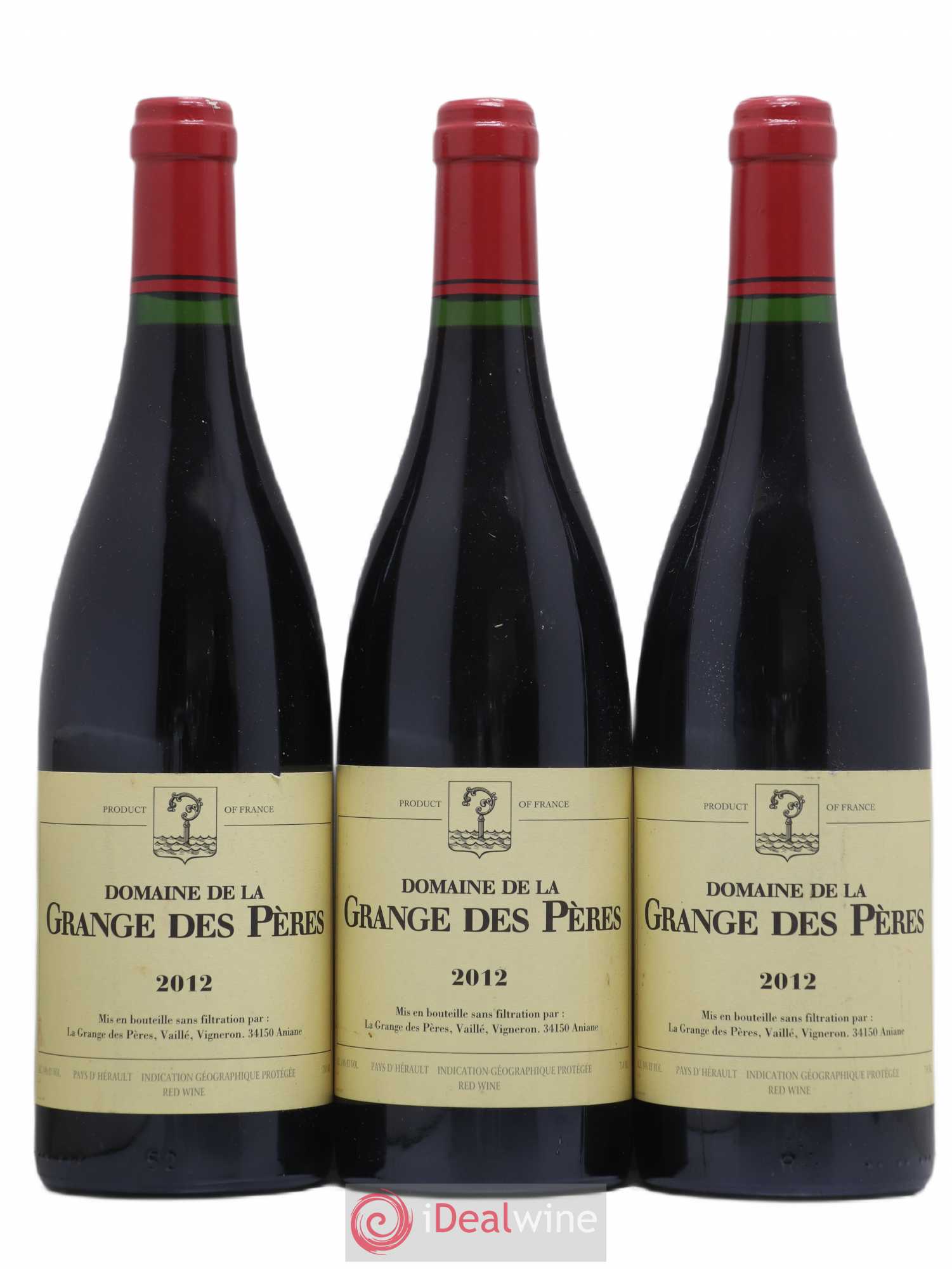 Pays d'Hérault Grange des Pères Laurent Vaillé 2012 - Lot de 3 bouteilles - 0