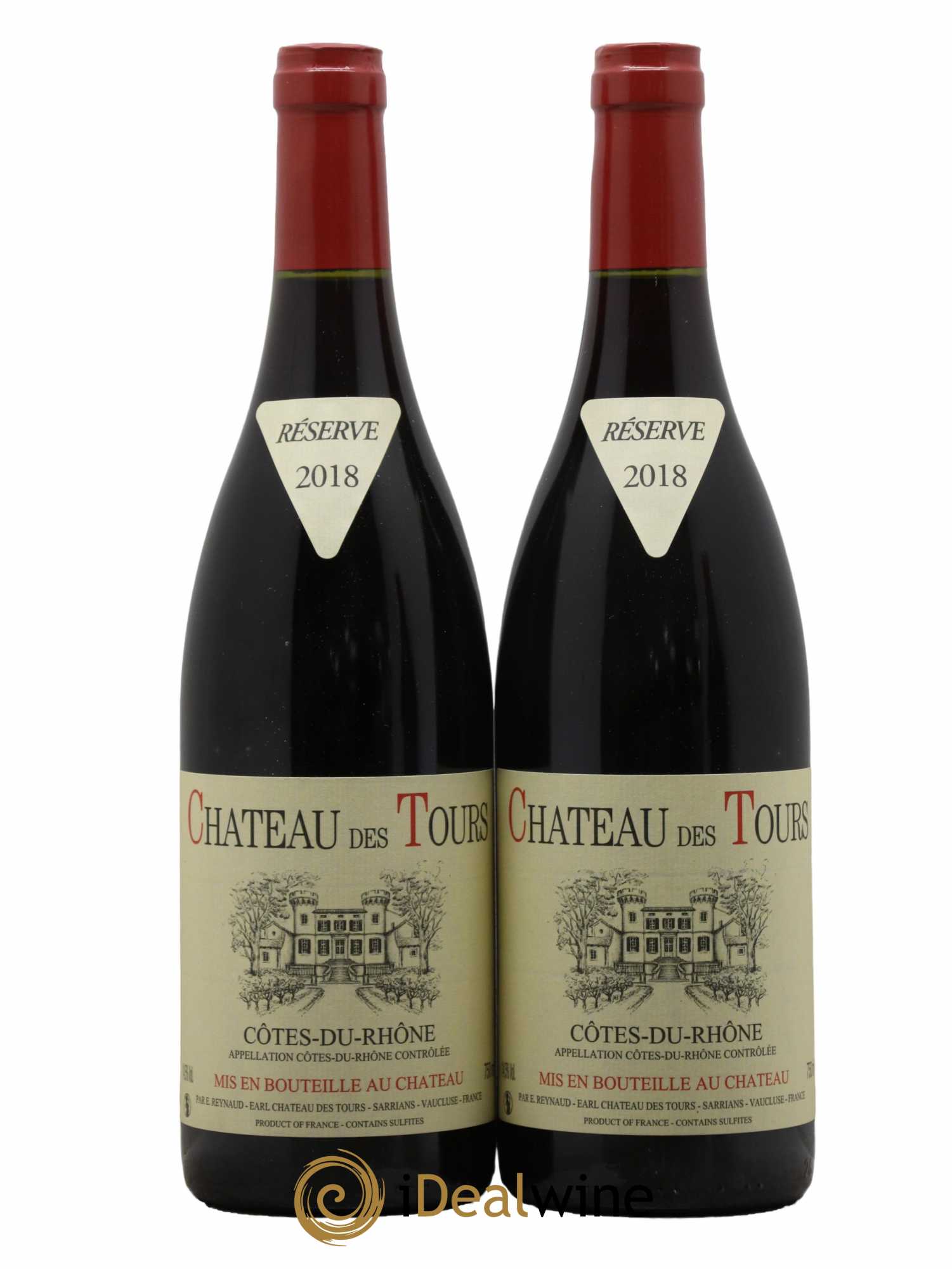 Côtes-du-Rhône Château des Tours Emmanuel Reynaud 2018 - Lot de 2 bouteilles - 0