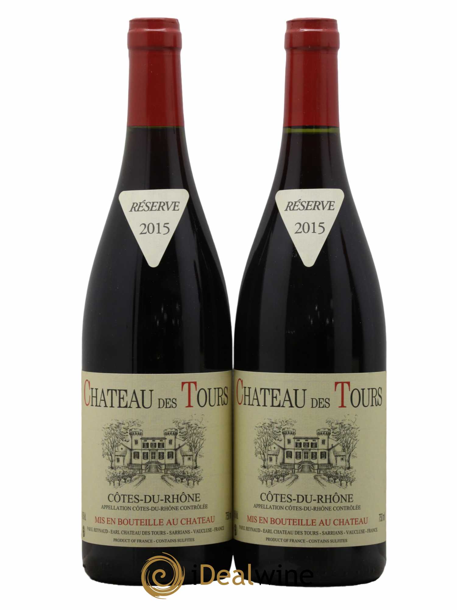 Côtes-du-Rhône Château des Tours Emmanuel Reynaud 2015 - Lot de 2 bouteilles - 0