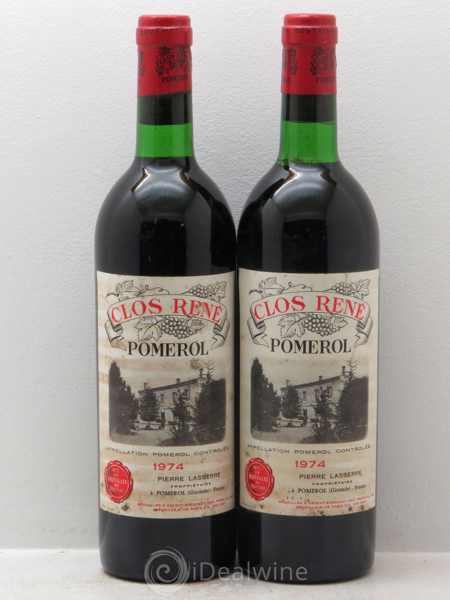 Clos René 1974 - Lot of 2 bottles - 0