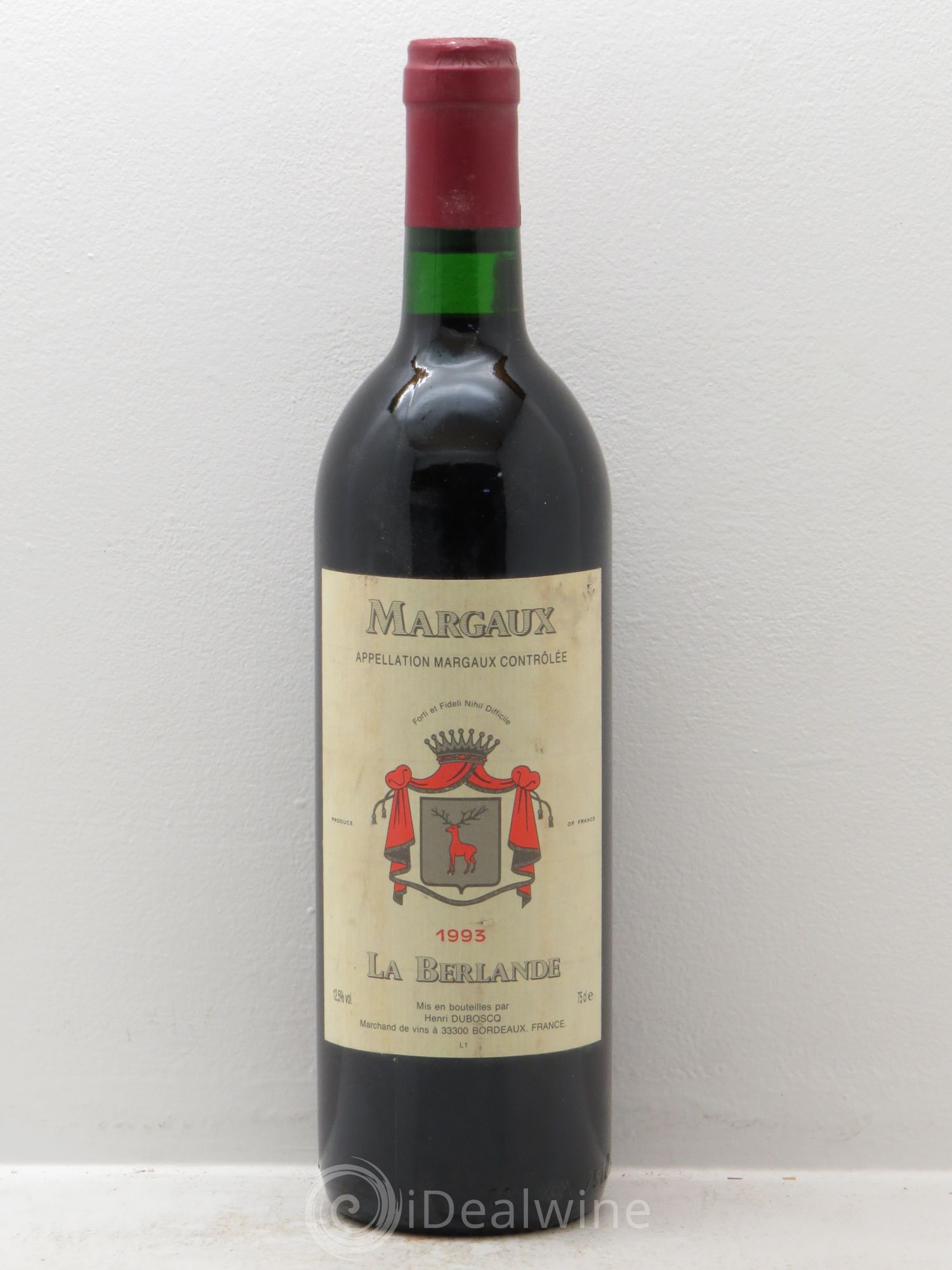 Bordeaux Château La Berlande -Margaux 1993 - Posten von 1 Flasche - 0