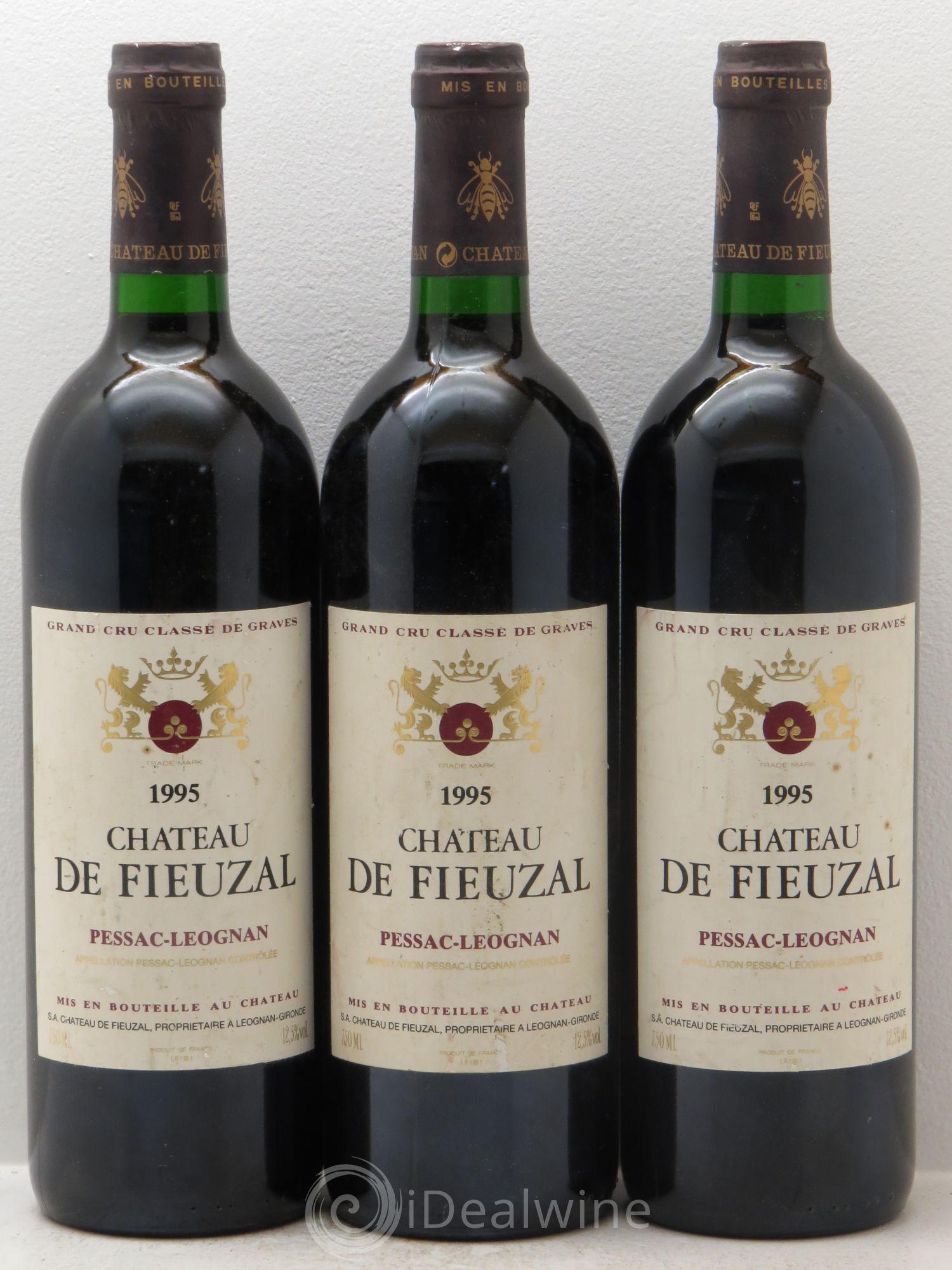 Château de Fieuzal Cru Classé de Graves 1995 - Lot de 3 bouteilles - 0