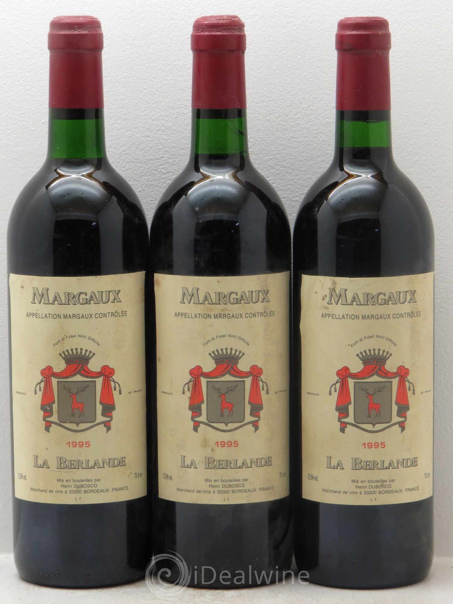 Bordeaux Château La Berlande -Margaux 1995 - Posten von 3 Flaschen - 0