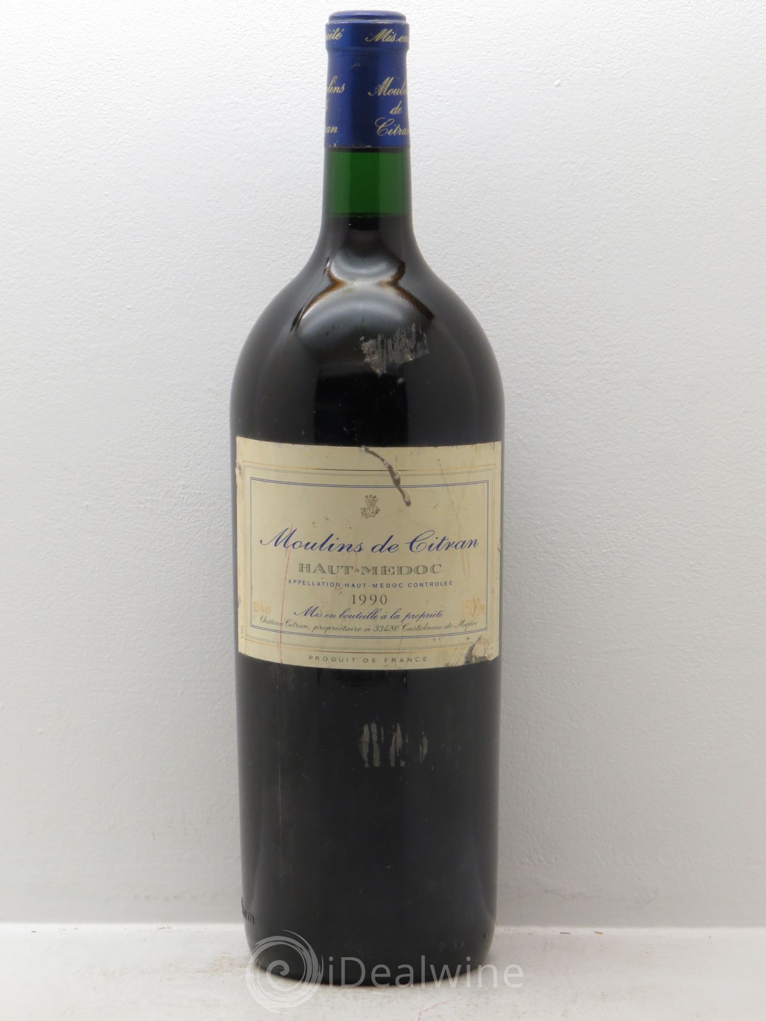 Haut Médoc Château Moulins de Citran 1990 - Posten von 1 Magnum - 0