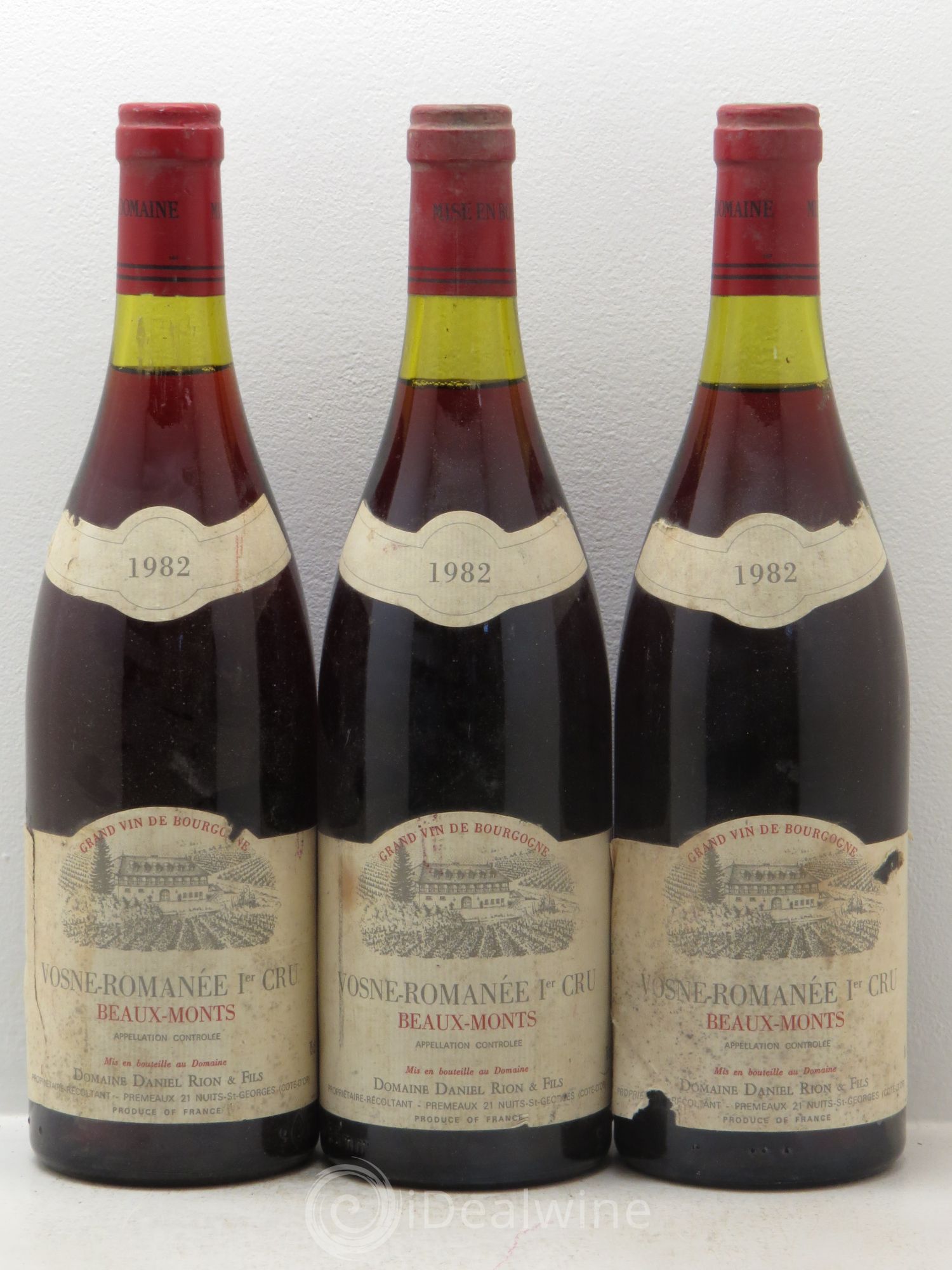 Vosne-Romanée 1er Cru 1982 - Lot de 3 bouteilles - 0