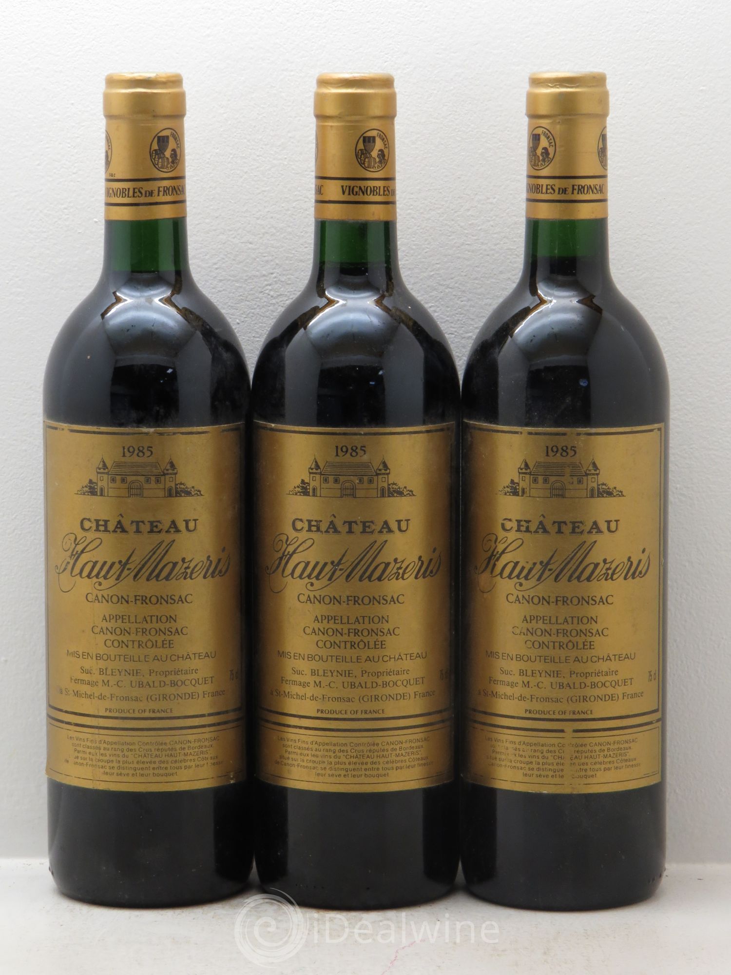 Château Haut Mazeris 1985 - Lot de 3 bouteilles - 0