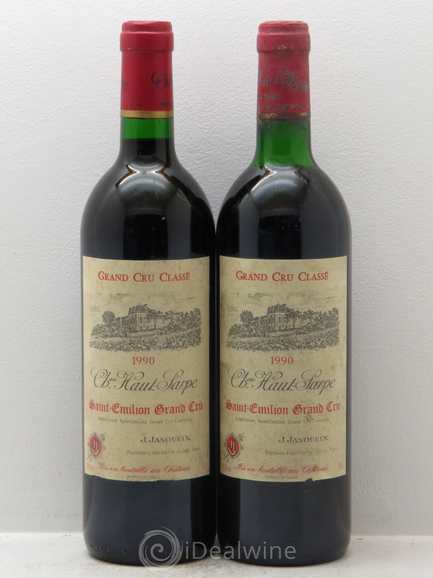 Château Haut Sarpe Grand Cru Classé 1990 - Lot de 2 bouteilles - 0
