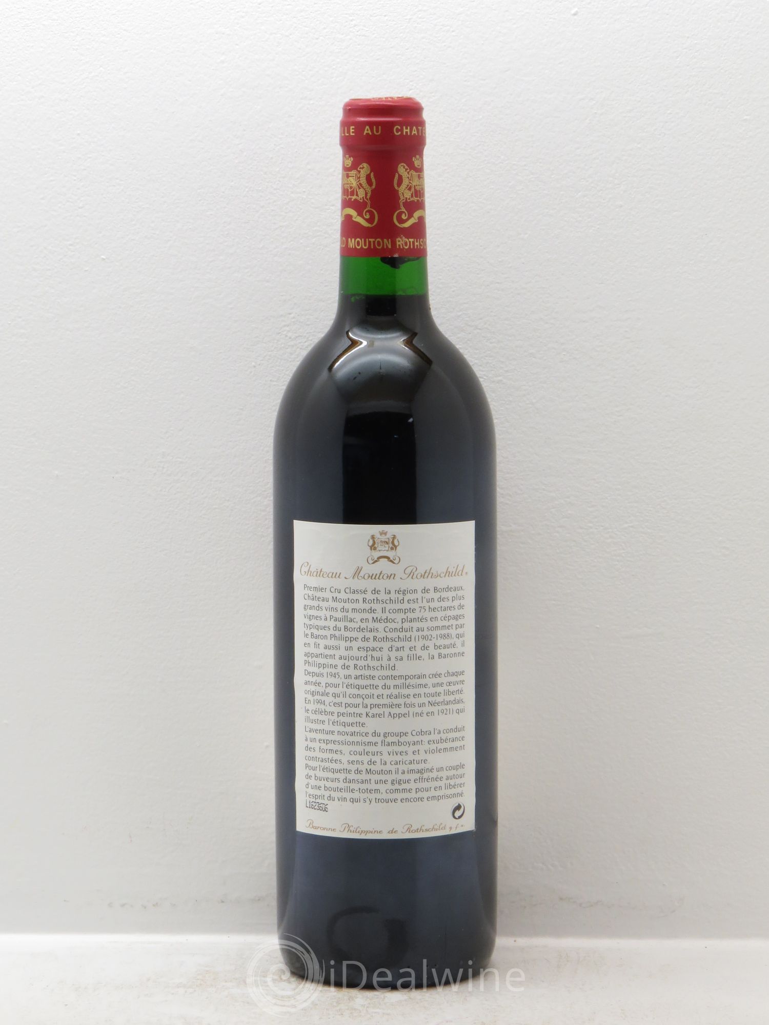 Château Mouton Rothschild 1er Grand Cru Classé 1994 - Lot de 1 bouteille - 1