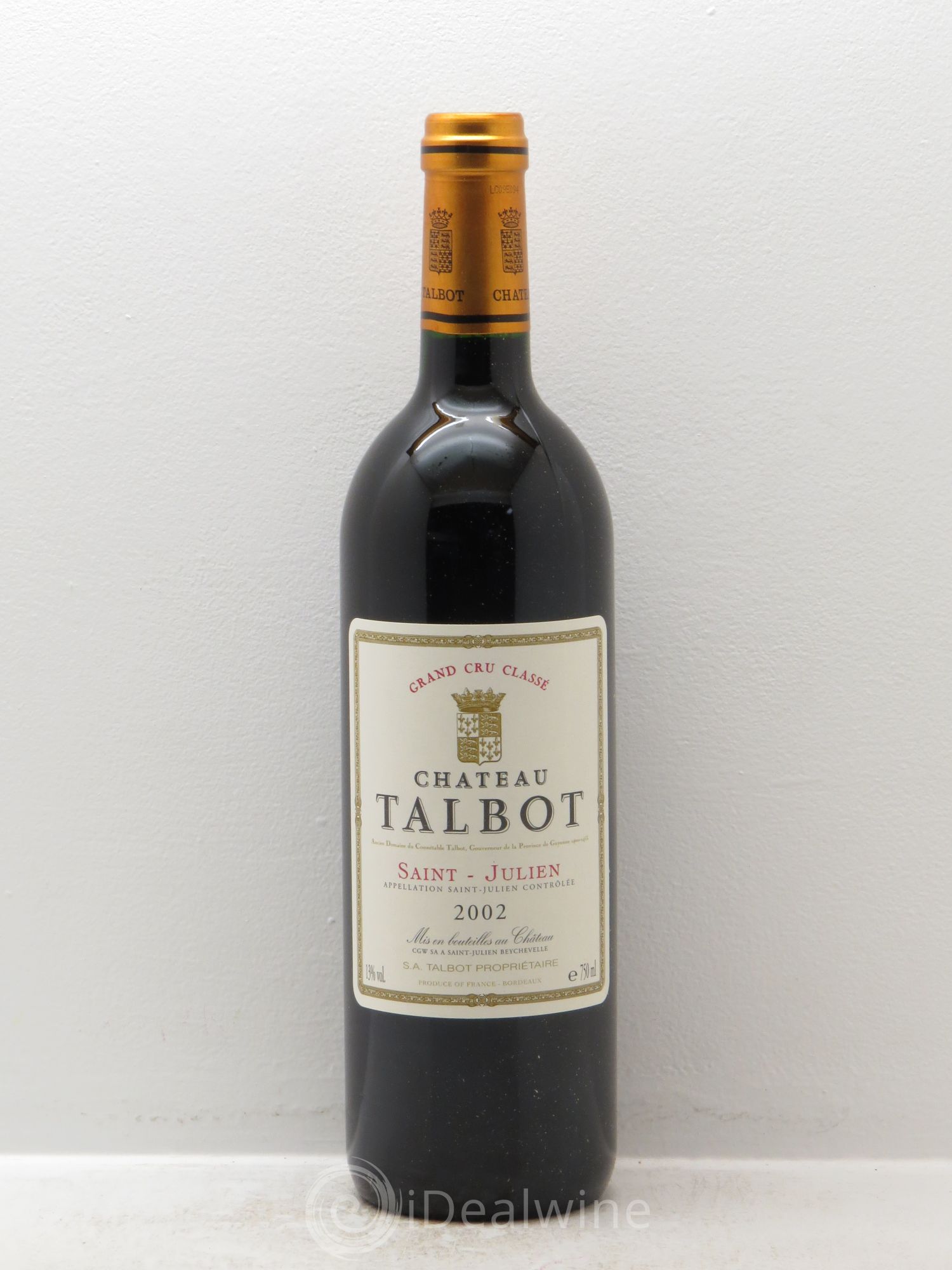 Château Talbot 4ème Grand Cru Classé 2002 - Lot de 12 bouteilles - 0