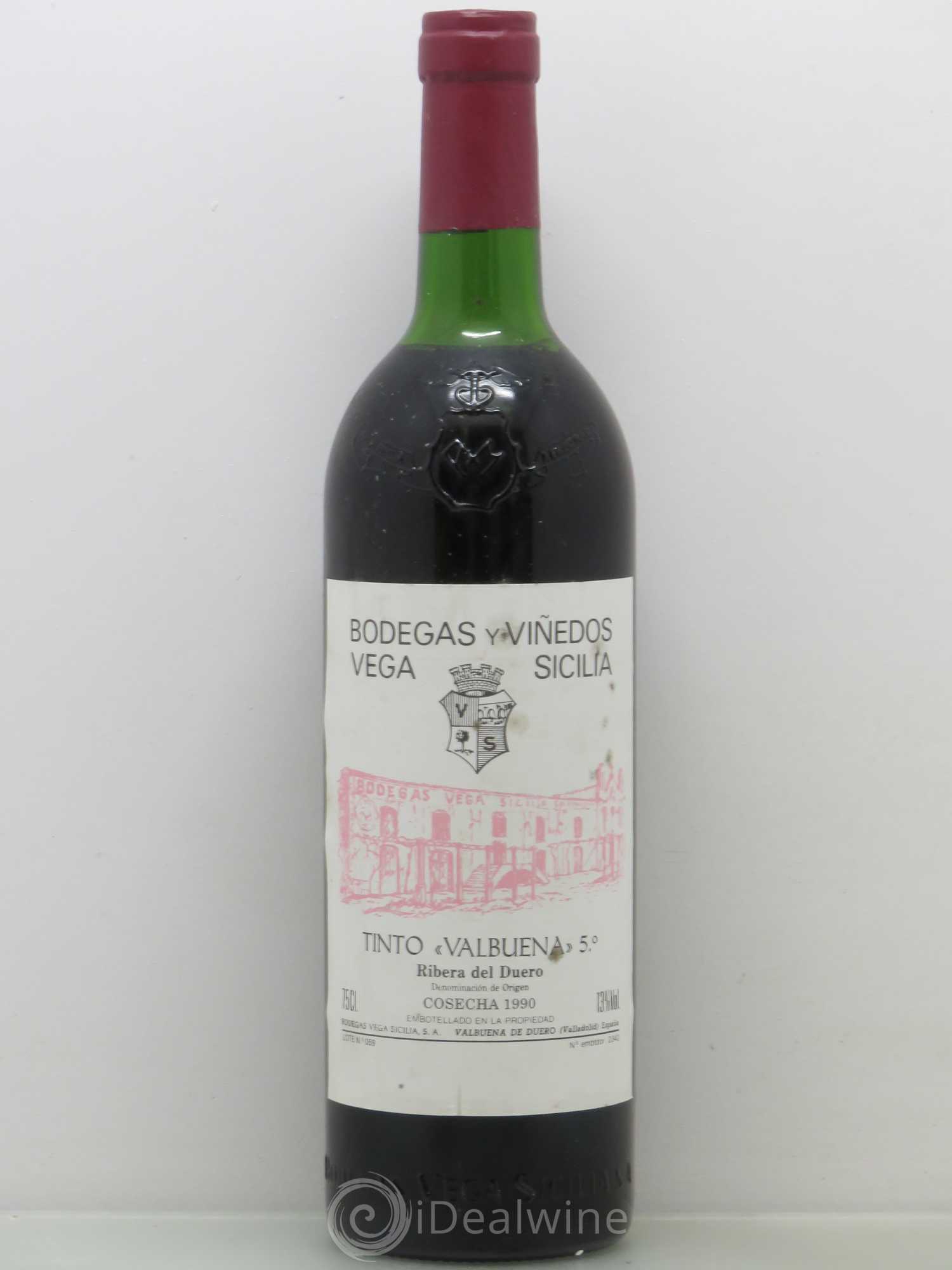 Ribera Del Duero DO Vega Sicilia Valbuena 5 ano Famille Alvarez 1990 - Lot de 1 bouteille - 0