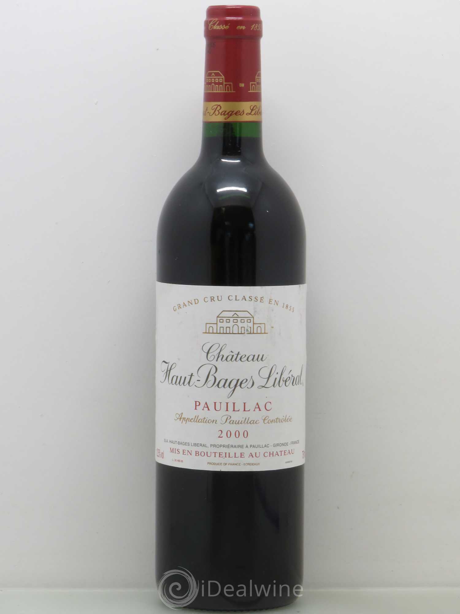 Château Haut Bages Libéral 5ème Grand Cru Classé 2000 - Lot de 1 bouteille - 0
