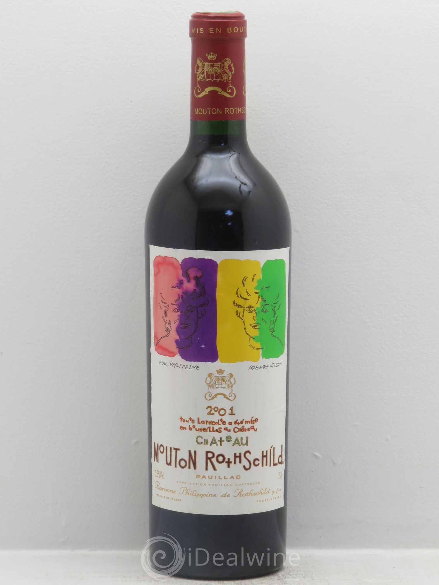 Château Mouton Rothschild 1er Grand Cru Classé 2001 - Lot de 1 bouteille - 0