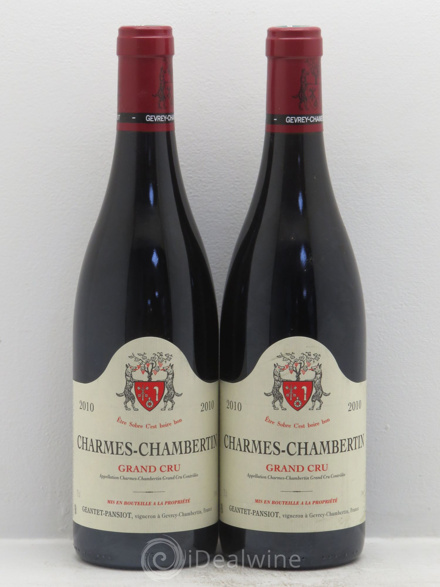 Charmes-Chambertin Grand Cru Geantet-Pansiot 2010 - Lot de 2 bouteilles - 0