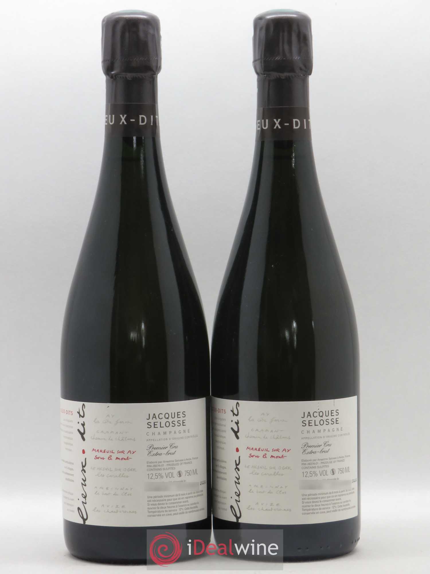 Mareuil sur Ay Sous le Mont Extra-Brut Jacques Selosse - Lot de 2 bouteilles - 0