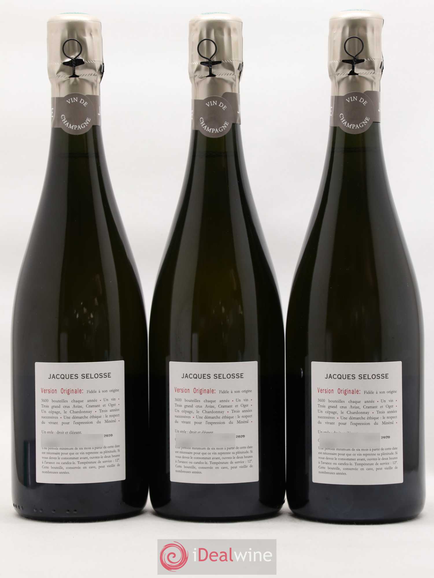 Version Originale Jacques Selosse - Lot de 3 bouteilles - 1