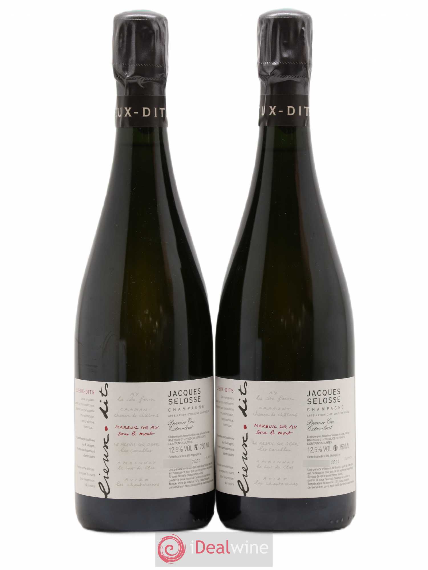 Mareuil sur Ay Sous le Mont Extra-Brut Jacques Selosse - Lot de 2 bouteilles - 0