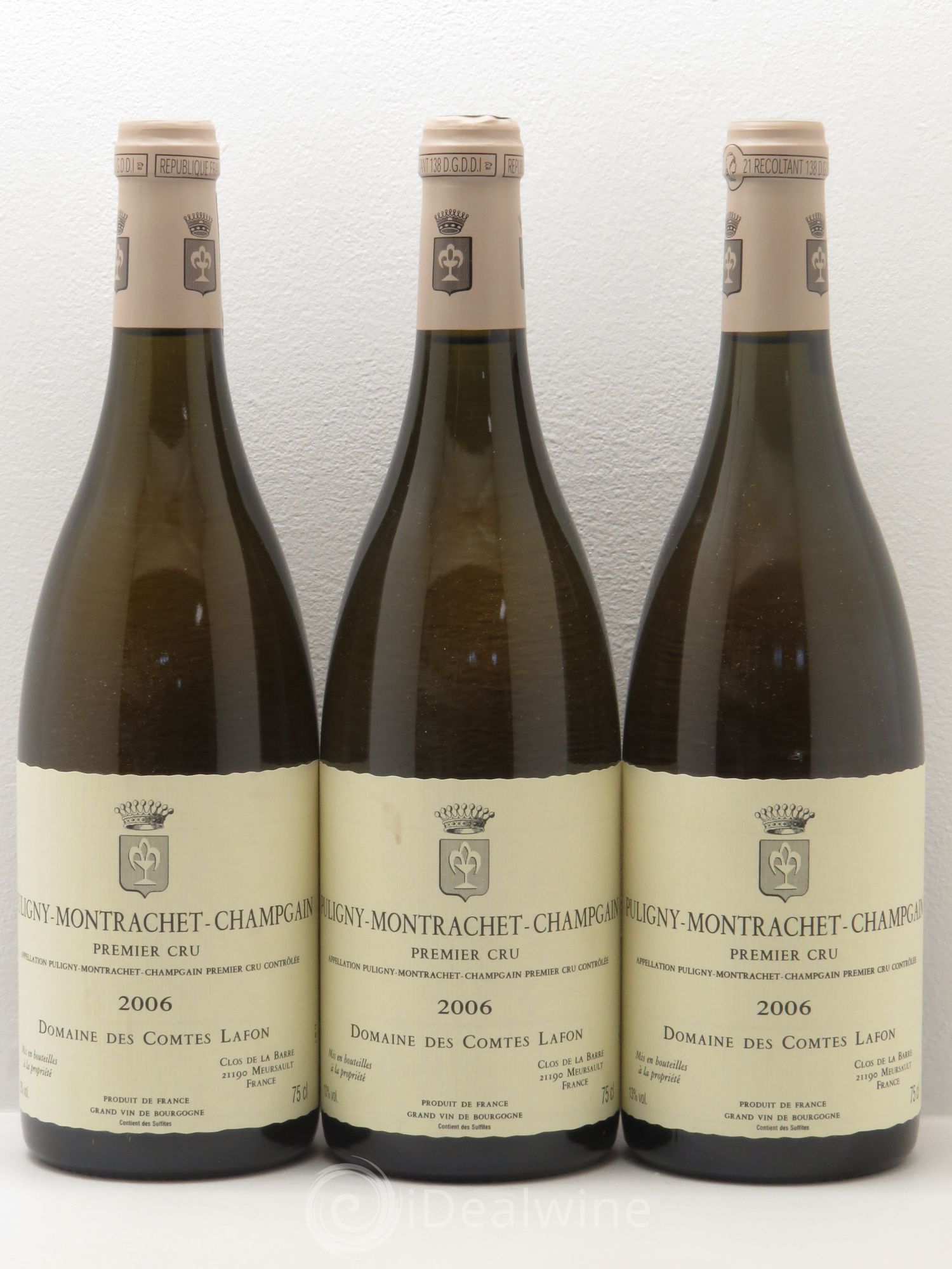 Puligny-Montrachet 1er Cru Champgain Comtes Lafon (Domaine des) 2006 - Lot de 3 bouteilles - 0