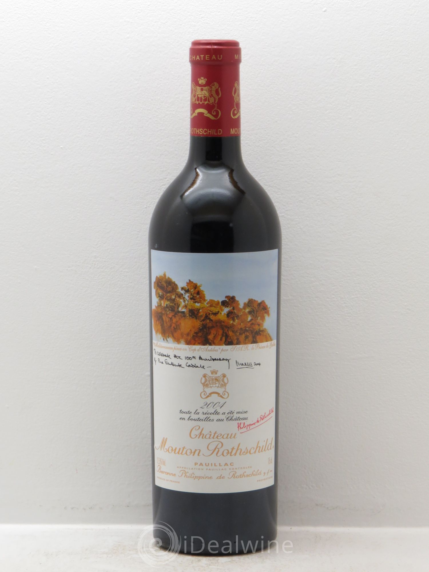 Château Mouton Rothschild 1er Grand Cru Classé 2004 - Lot de 1 bouteille - 0