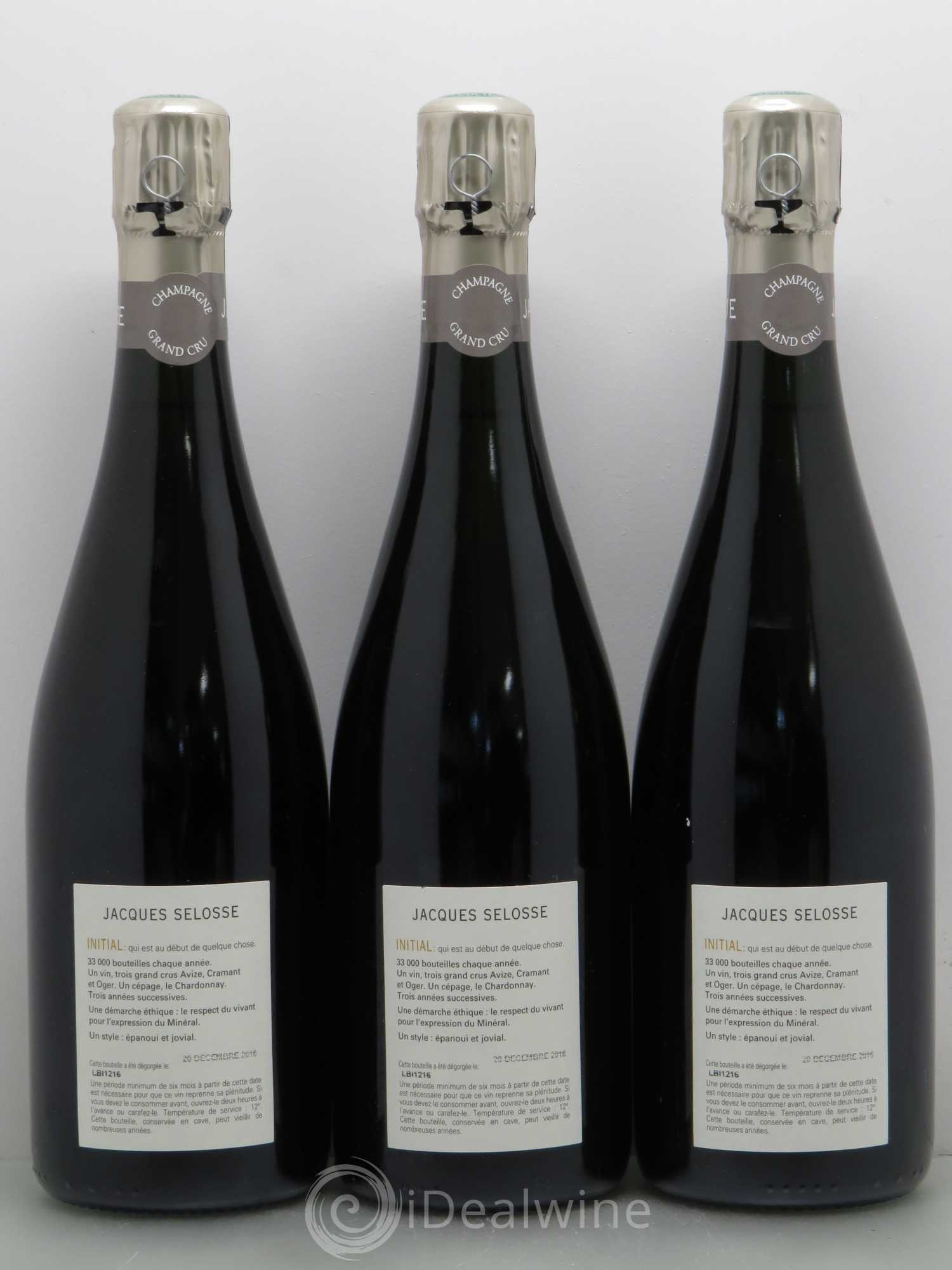 Initial Brut Jacques Selosse Blanc de Blancs - Lot de 3 bouteilles - 1