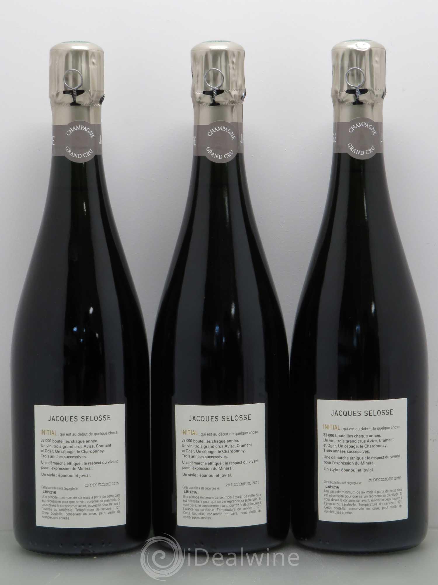 Initial Brut Jacques Selosse Blanc de Blancs - Lot de 3 bouteilles - 1