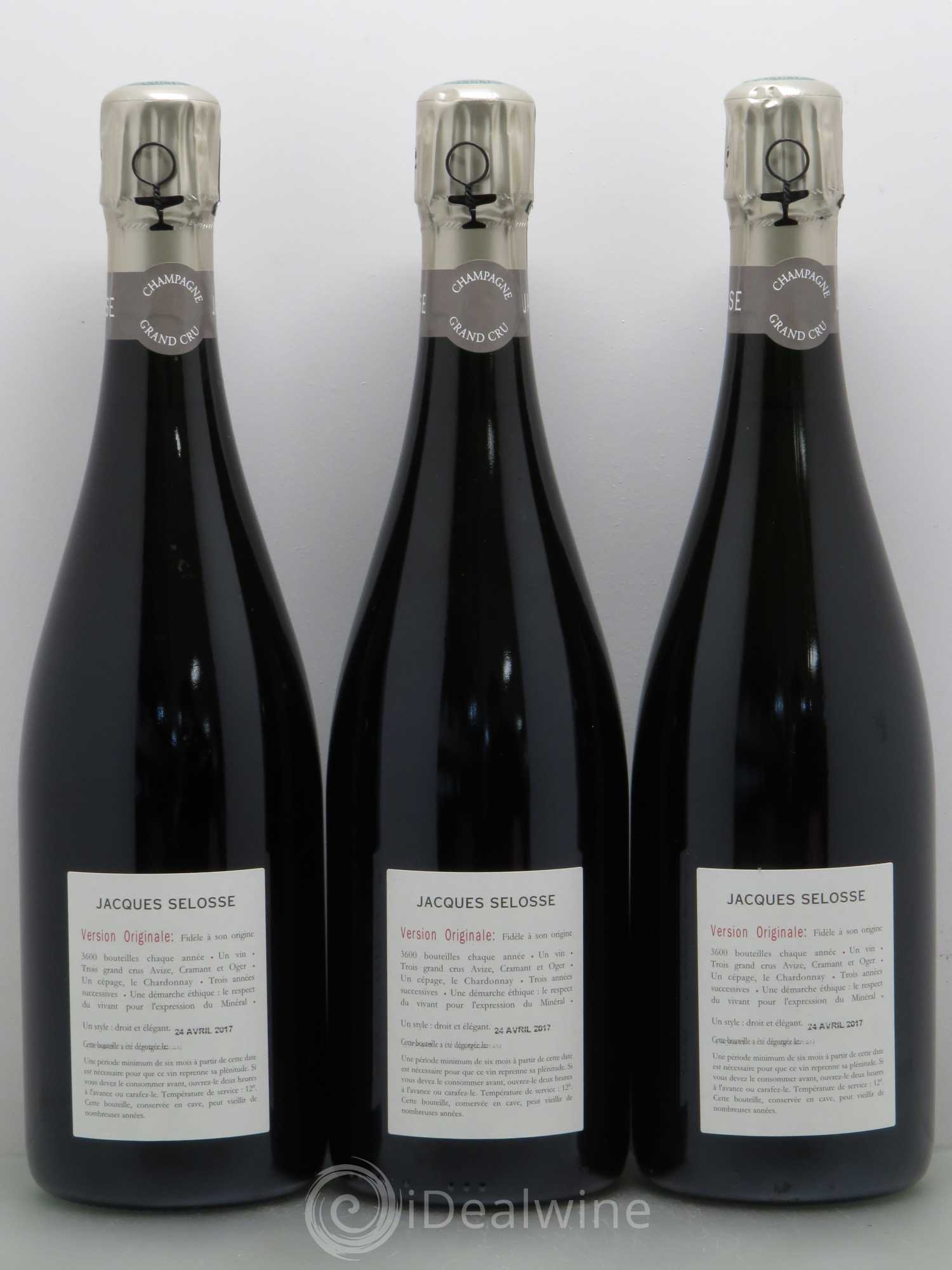 Version Originale Jacques Selosse Blanc de Blancs Extra Brut - Posten von 3 Flaschen - 1