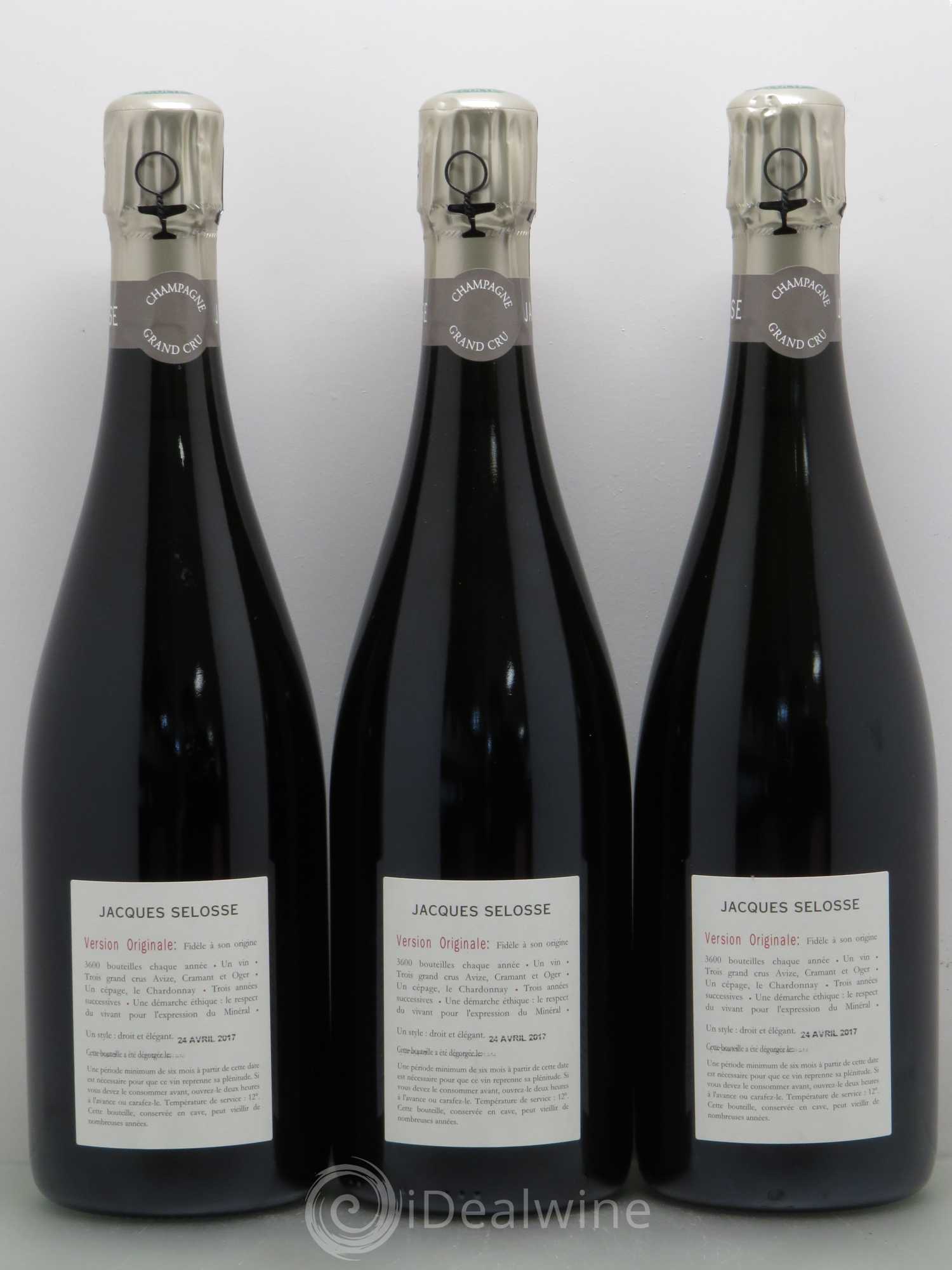 Version Originale Jacques Selosse Blanc de Blancs Extra Brut - Posten von 3 Flaschen - 1