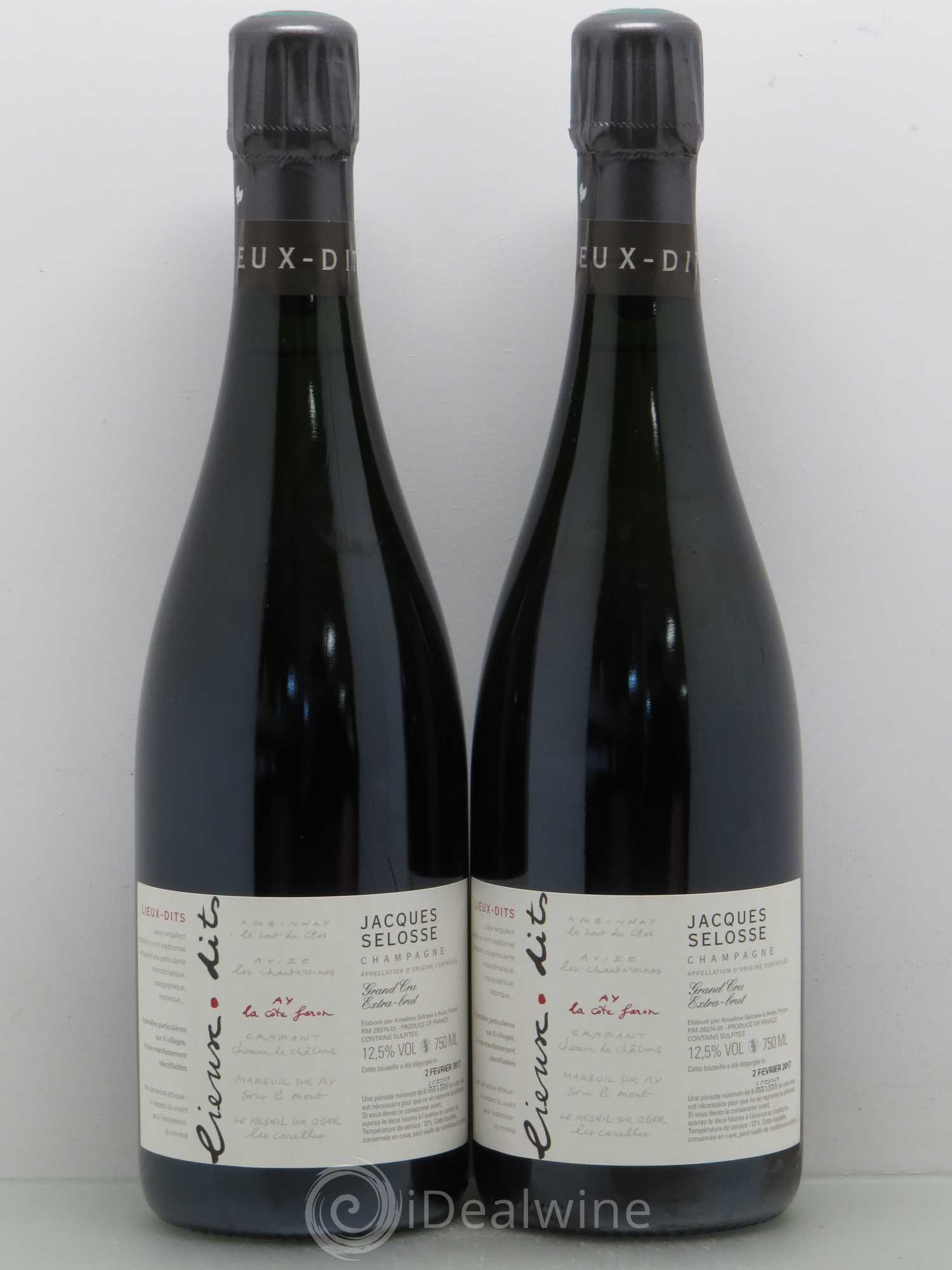 La Côte Faron Blanc de Noirs Grand Cru Extra-Brut Jacques Selosse Ay Grand Cru Extra Brut - Lot de 2 bouteilles - 0