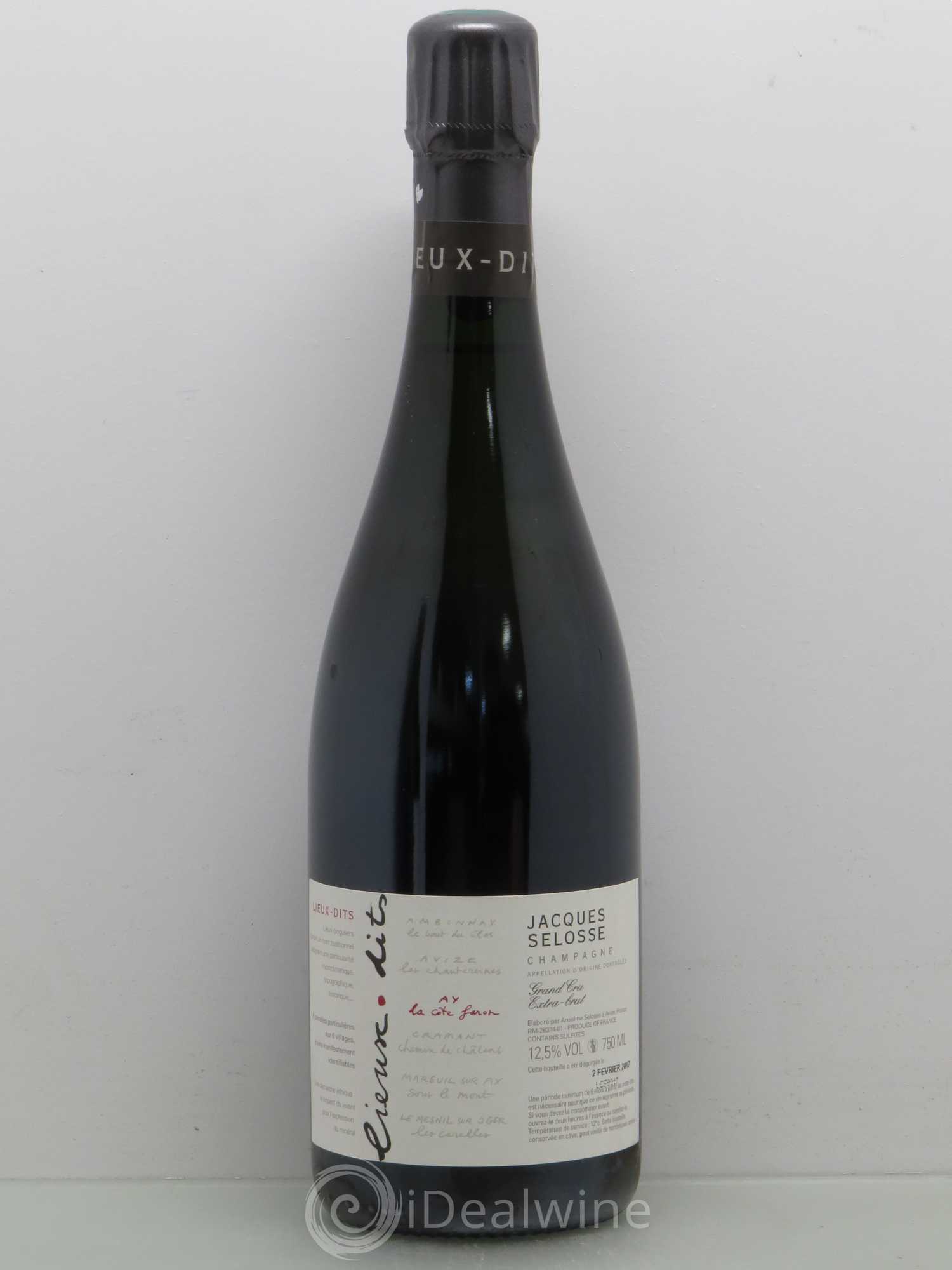 La Côte Faron Blanc de Noirs Grand Cru Extra-Brut Jacques Selosse Ay Grand Cru Extra Brut - Lot de 1 bouteille - 0