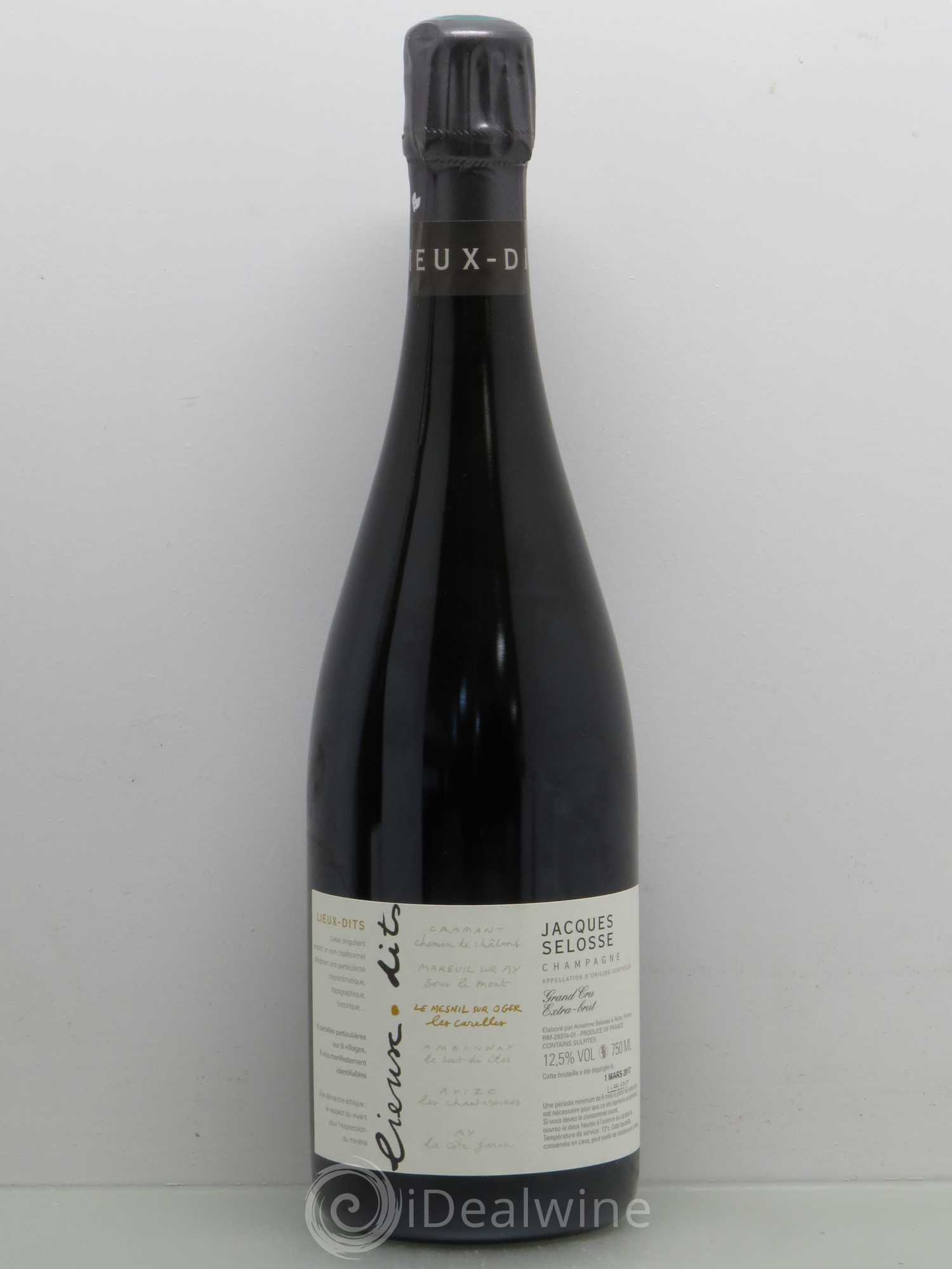 Les Carelles Blanc de Blancs Jacques Selosse Le Mesnil sur Oger Extra Brut - Posten von 1 Flasche - 0