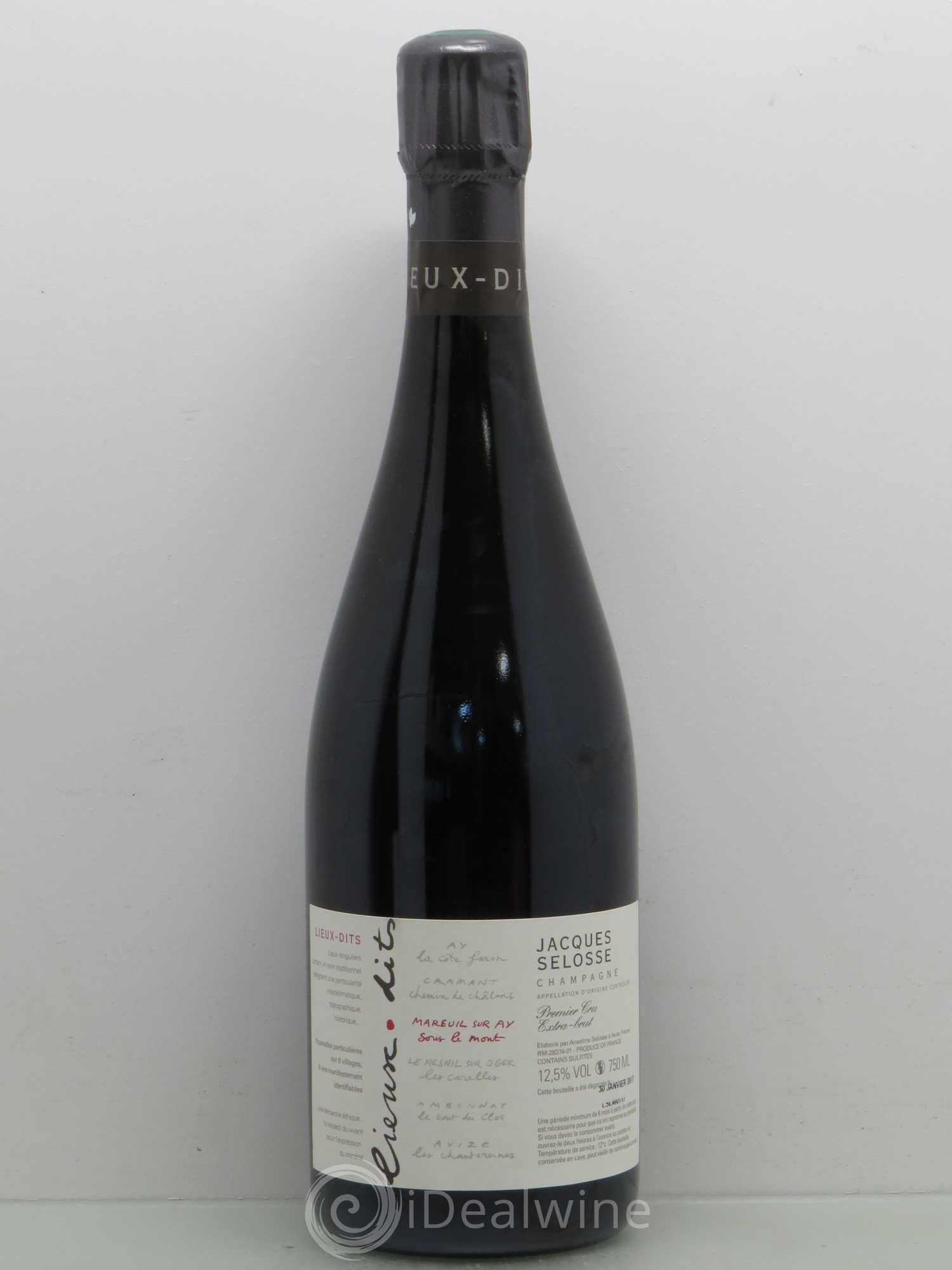Champagne Premier Cru Mareuil sur Ay Sous Le Mont Blanc de Noirs Jacques Selosse - Posten von 1 Flasche - 0