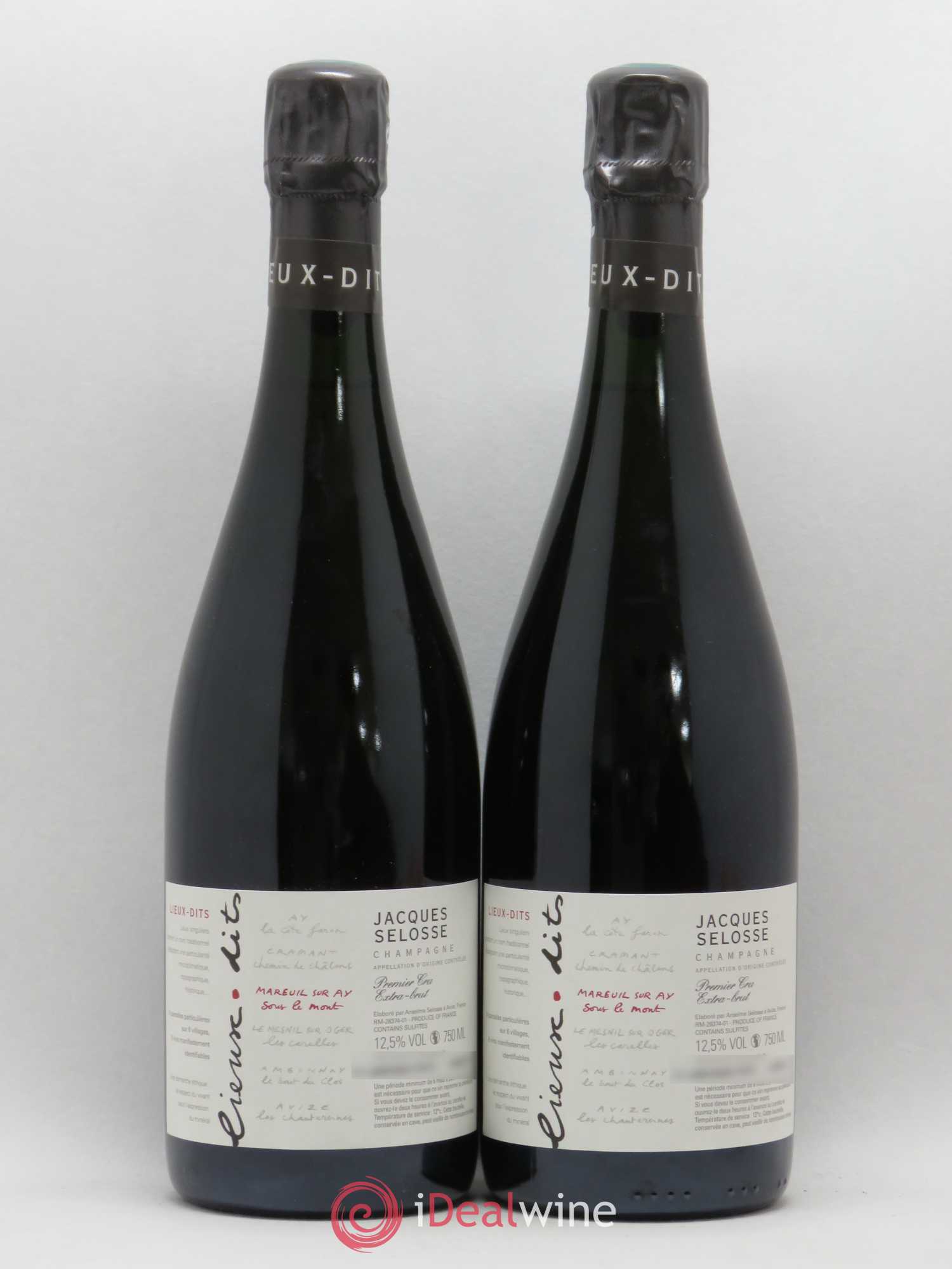 Mareuil sur Ay Sous le Mont Extra-Brut Jacques Selosse - Lot de 2 bouteilles - 0