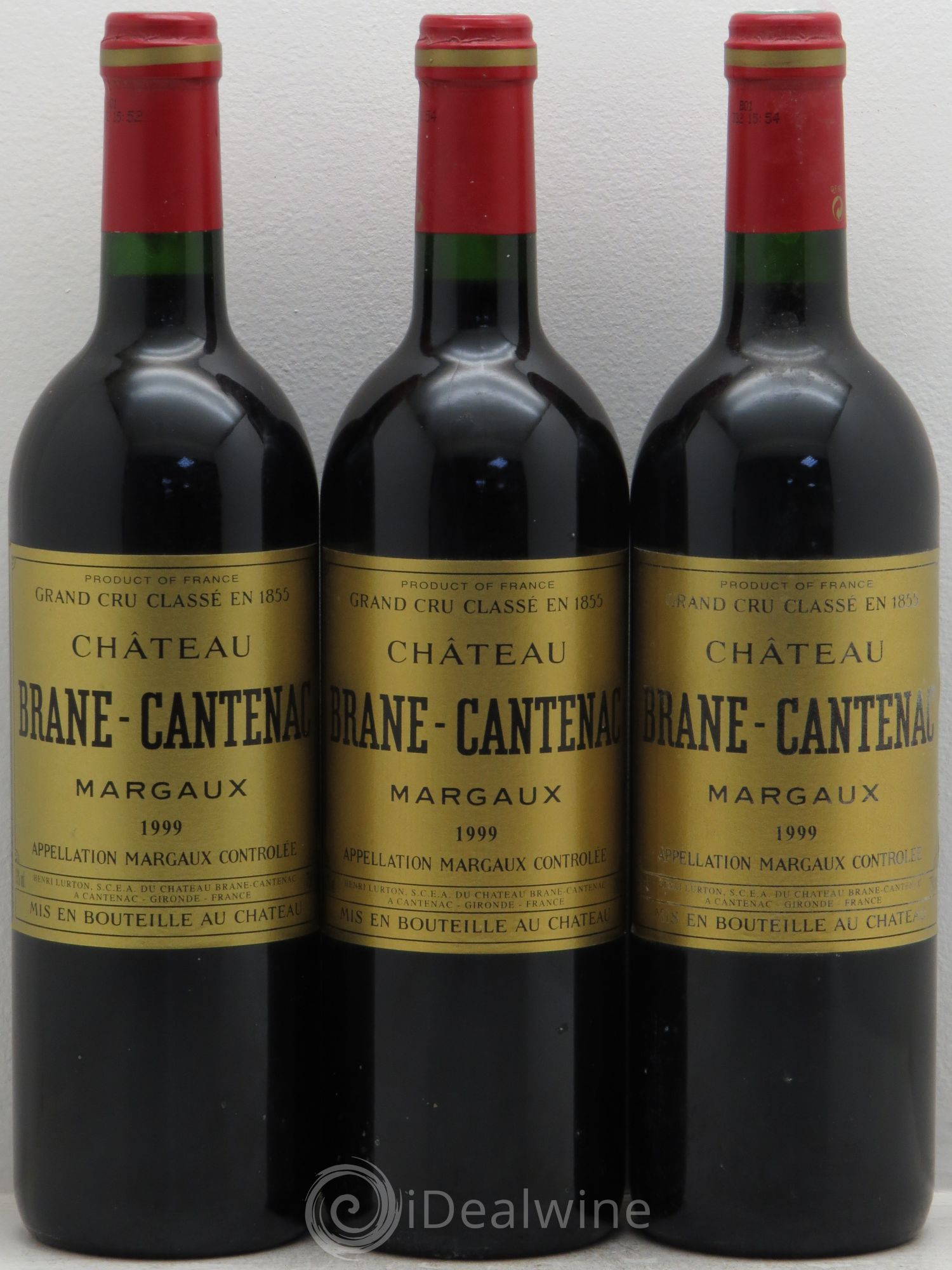 Château Brane Cantenac 2ème Grand Cru Classé 1999 - Lot de 3 bouteilles - 0