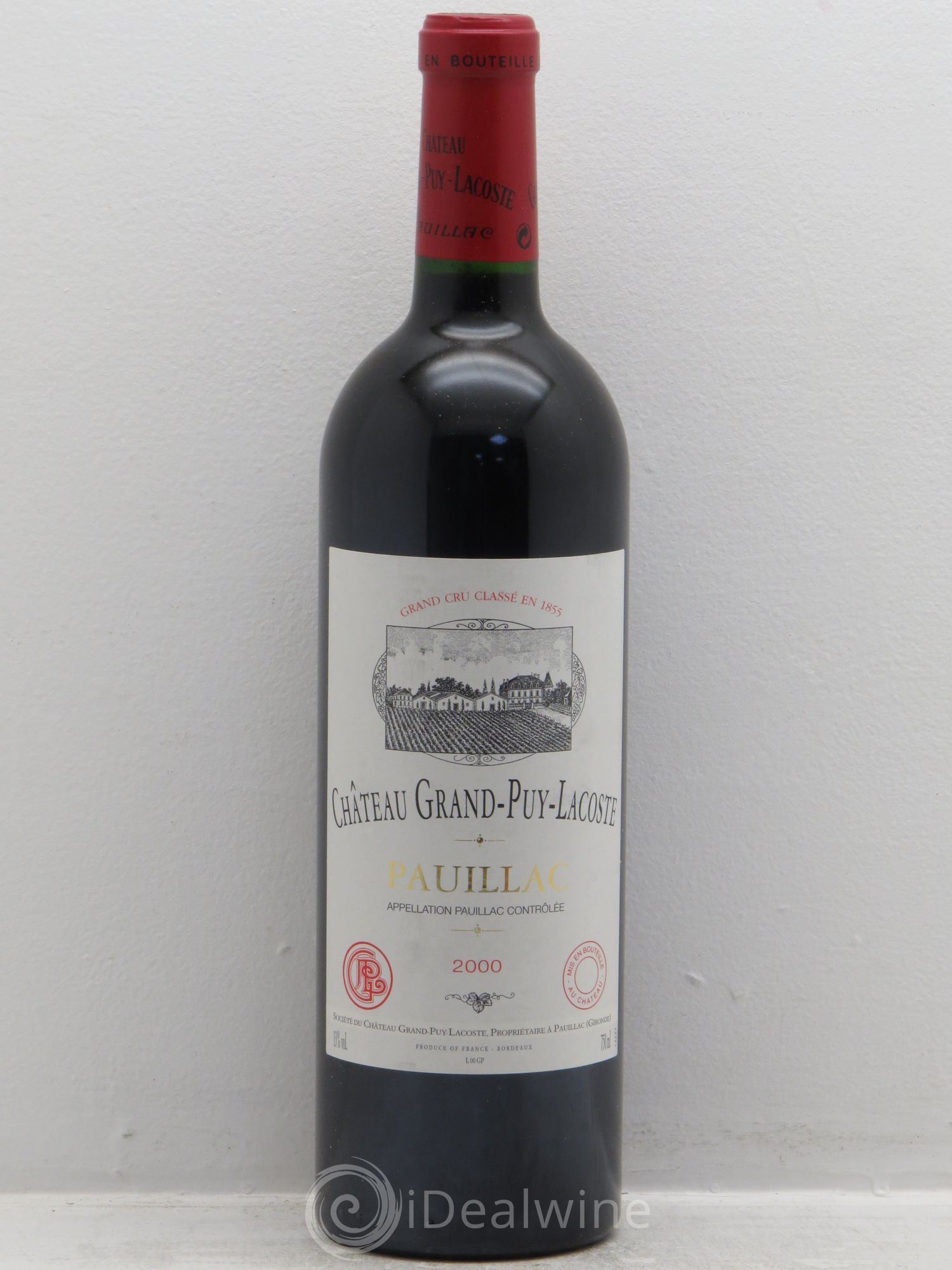 Château Grand Puy Lacoste 5ème Grand Cru Classé 2000 - Lot de 1 bouteille - 0