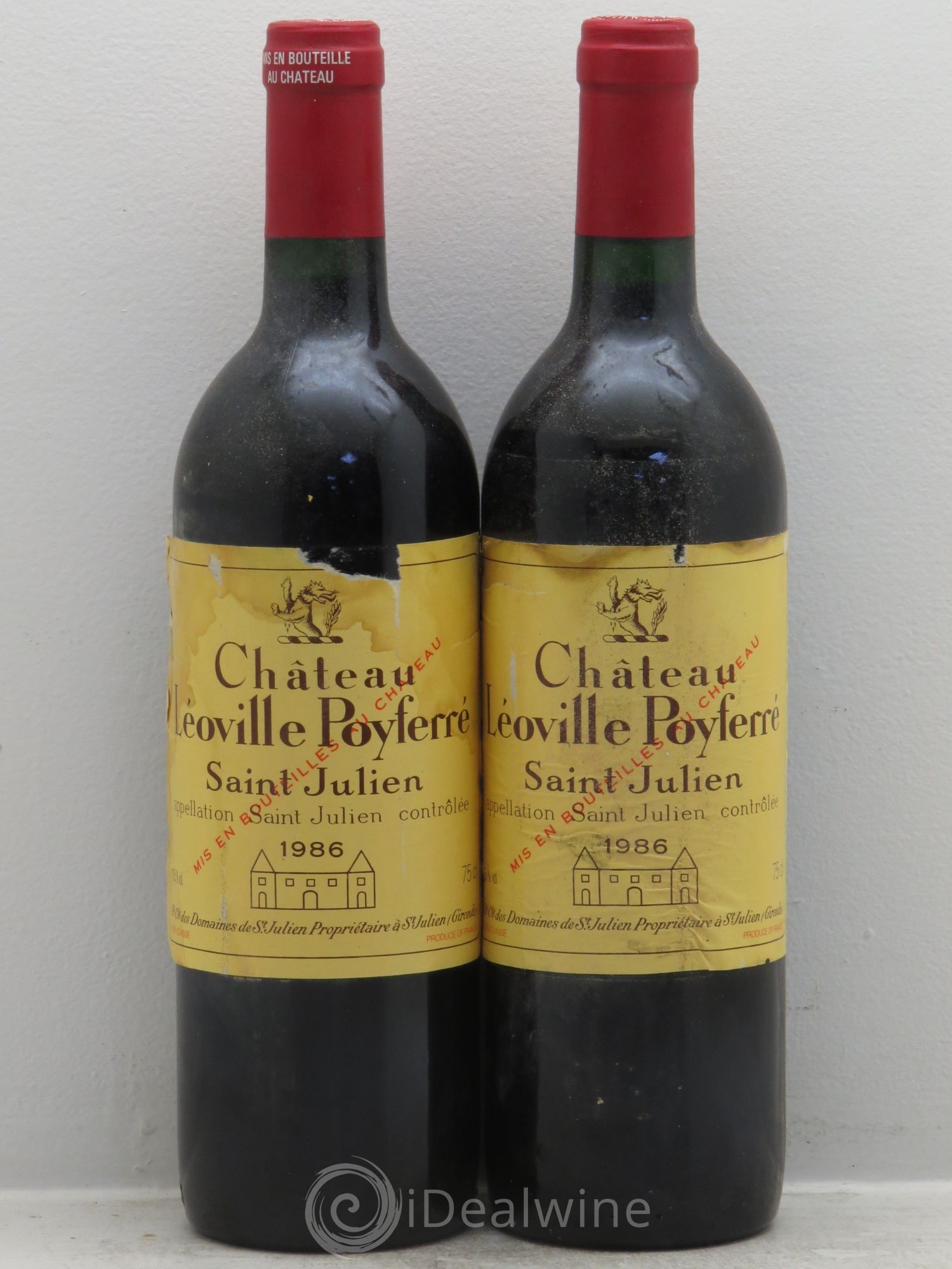 Château Léoville Poyferré 2ème Grand Cru Classé 1986 - Lot de 2 bouteilles - 0