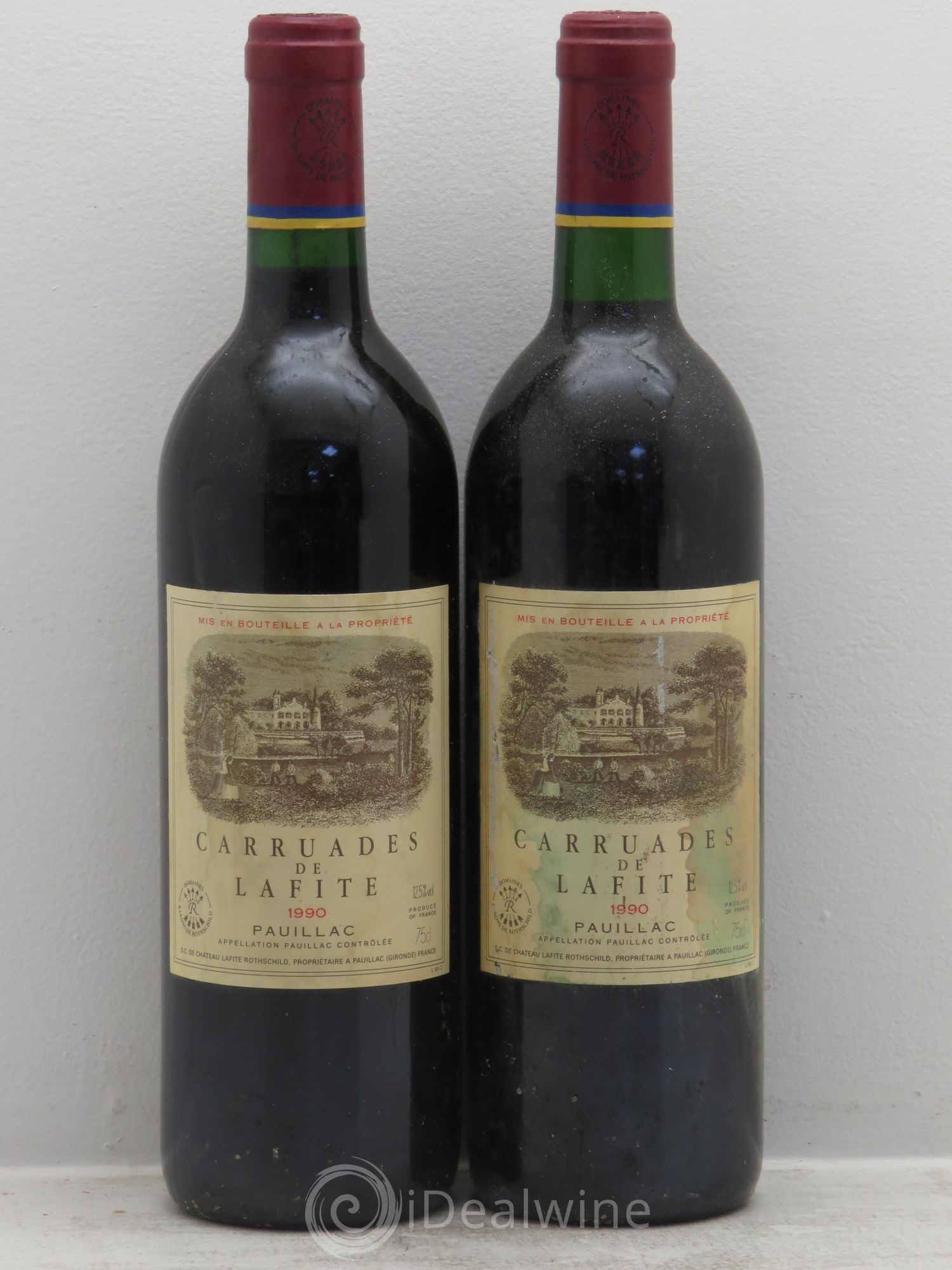 Carruades de Lafite Rothschild Second Vin 1990 - Lot de 2 bouteilles - 0