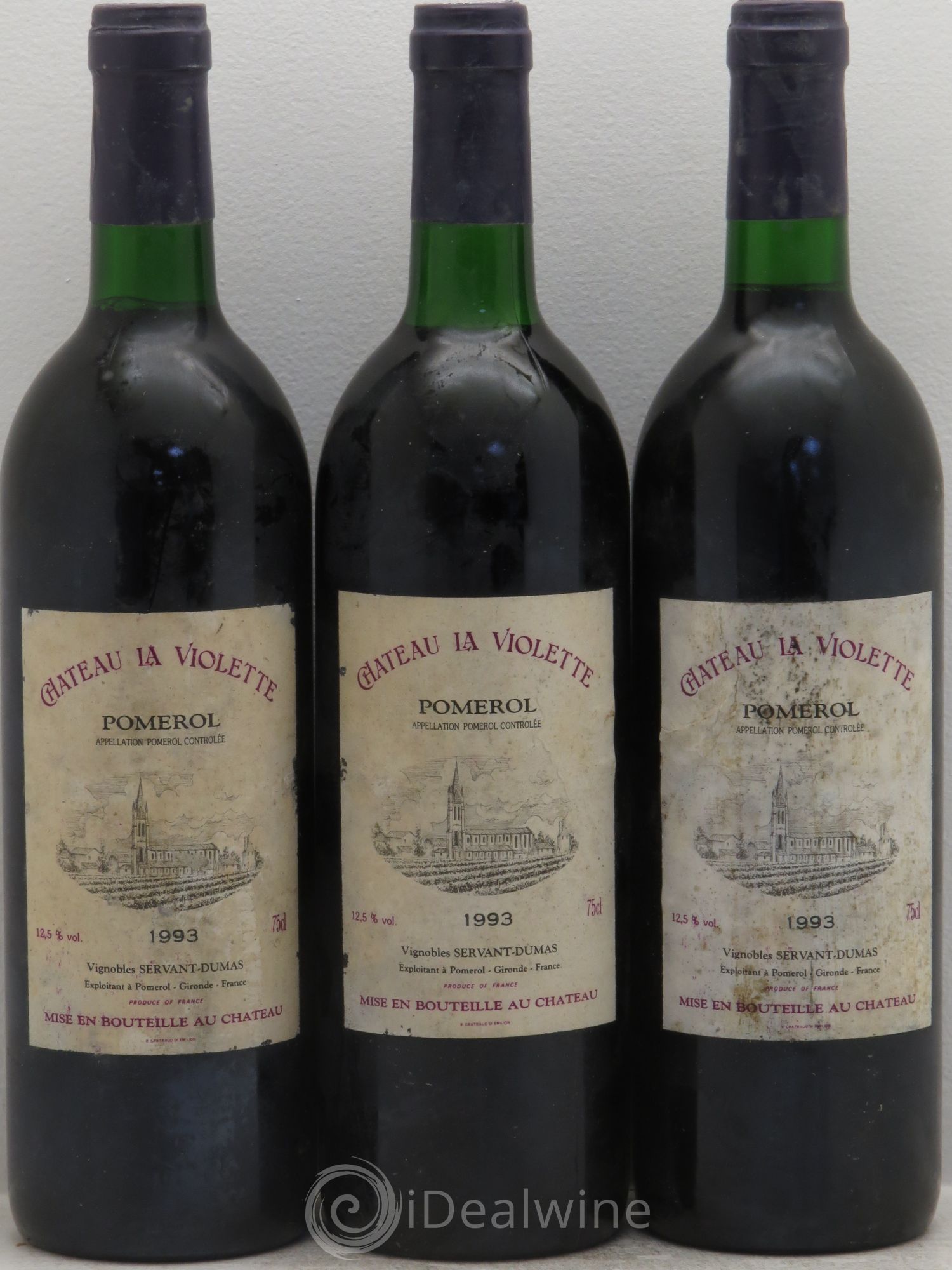 Château la Violette 1993 - Lot de 3 bouteilles - 0