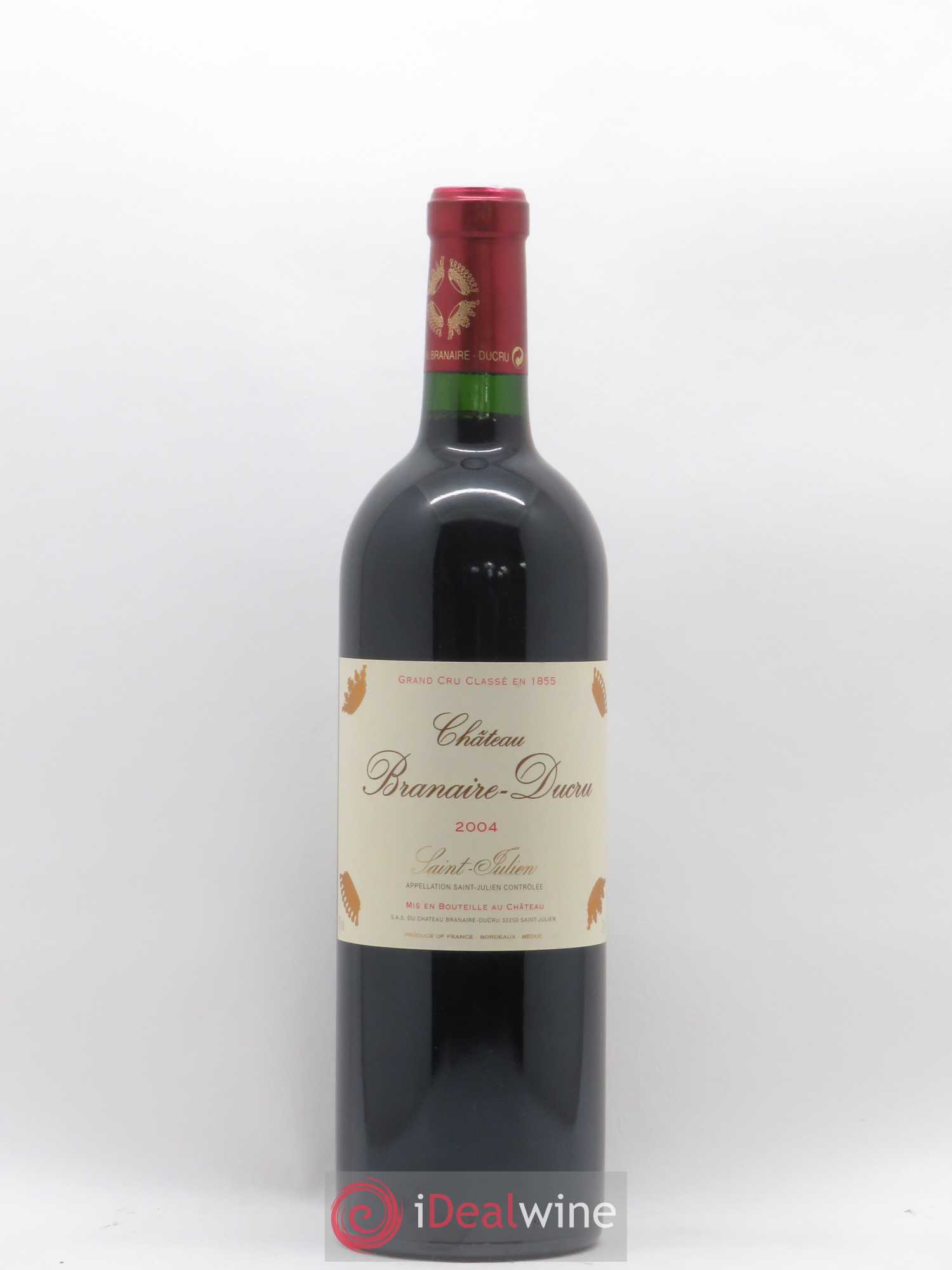 Château Branaire Ducru 4ème Grand Cru Classé 2004 - Lot de 1 bouteille - 0