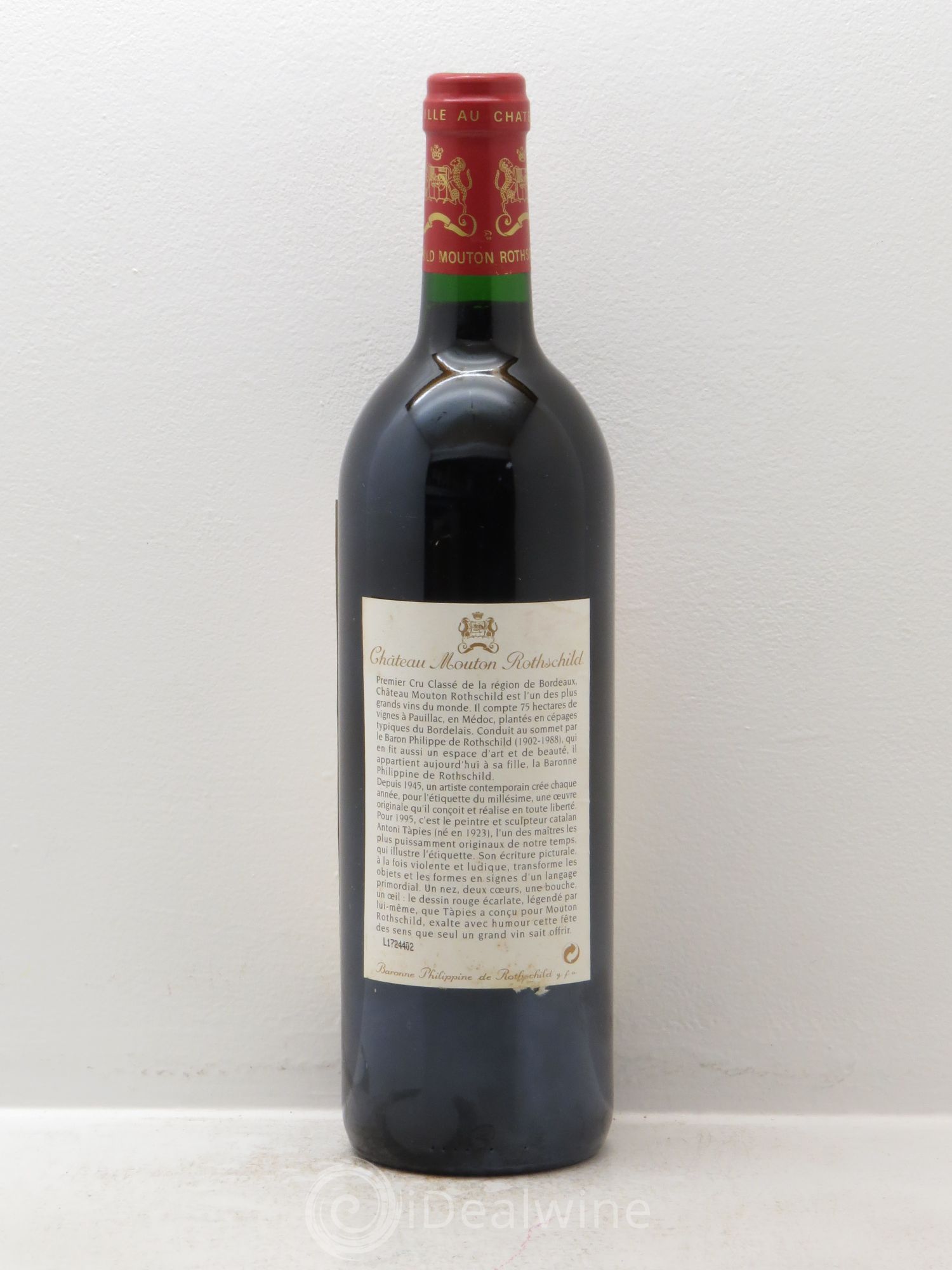 Château Mouton Rothschild 1er Grand Cru Classé 1995 - Lot de 1 bouteille - 1